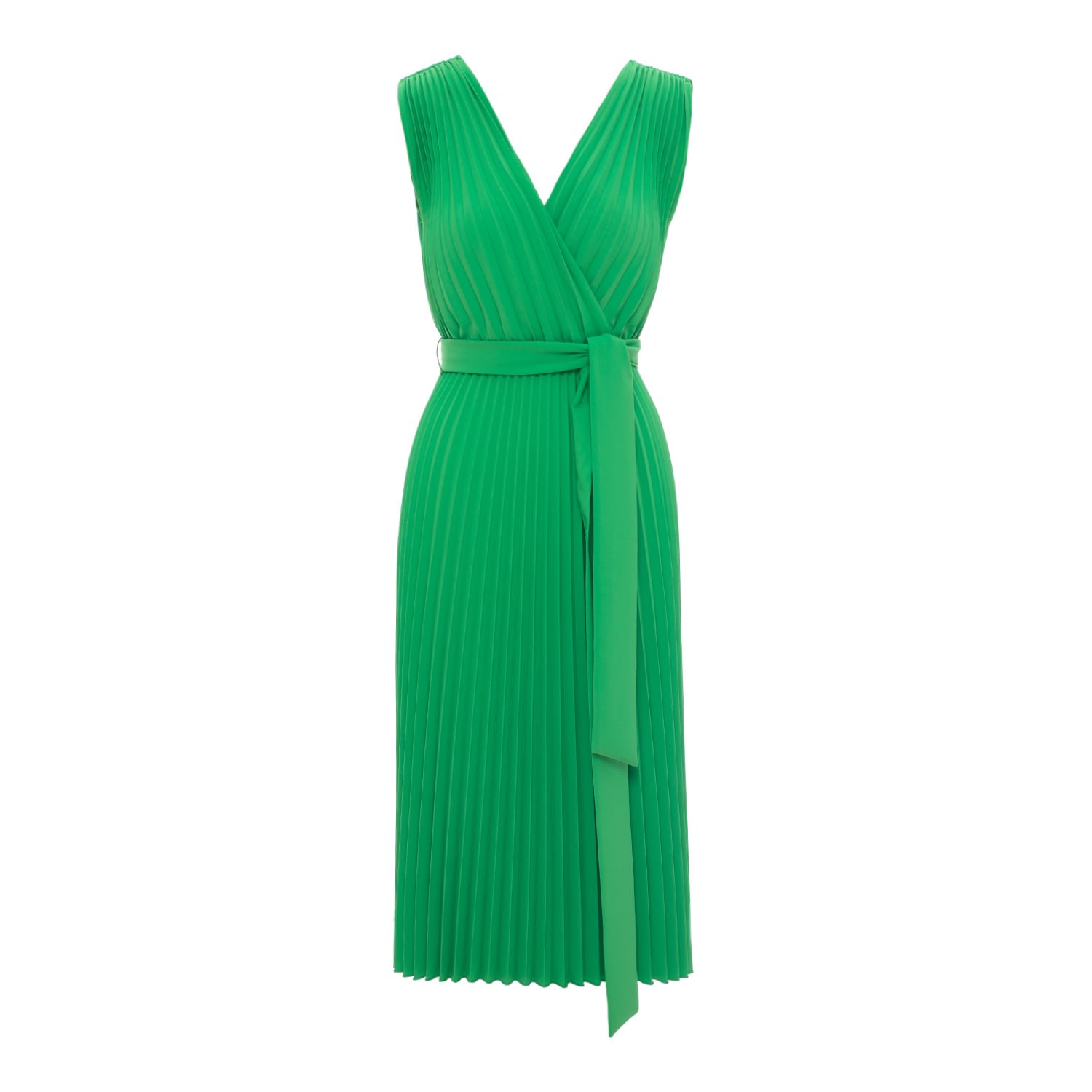 Women’s Pleated Midi Green Dress Medium Nissa