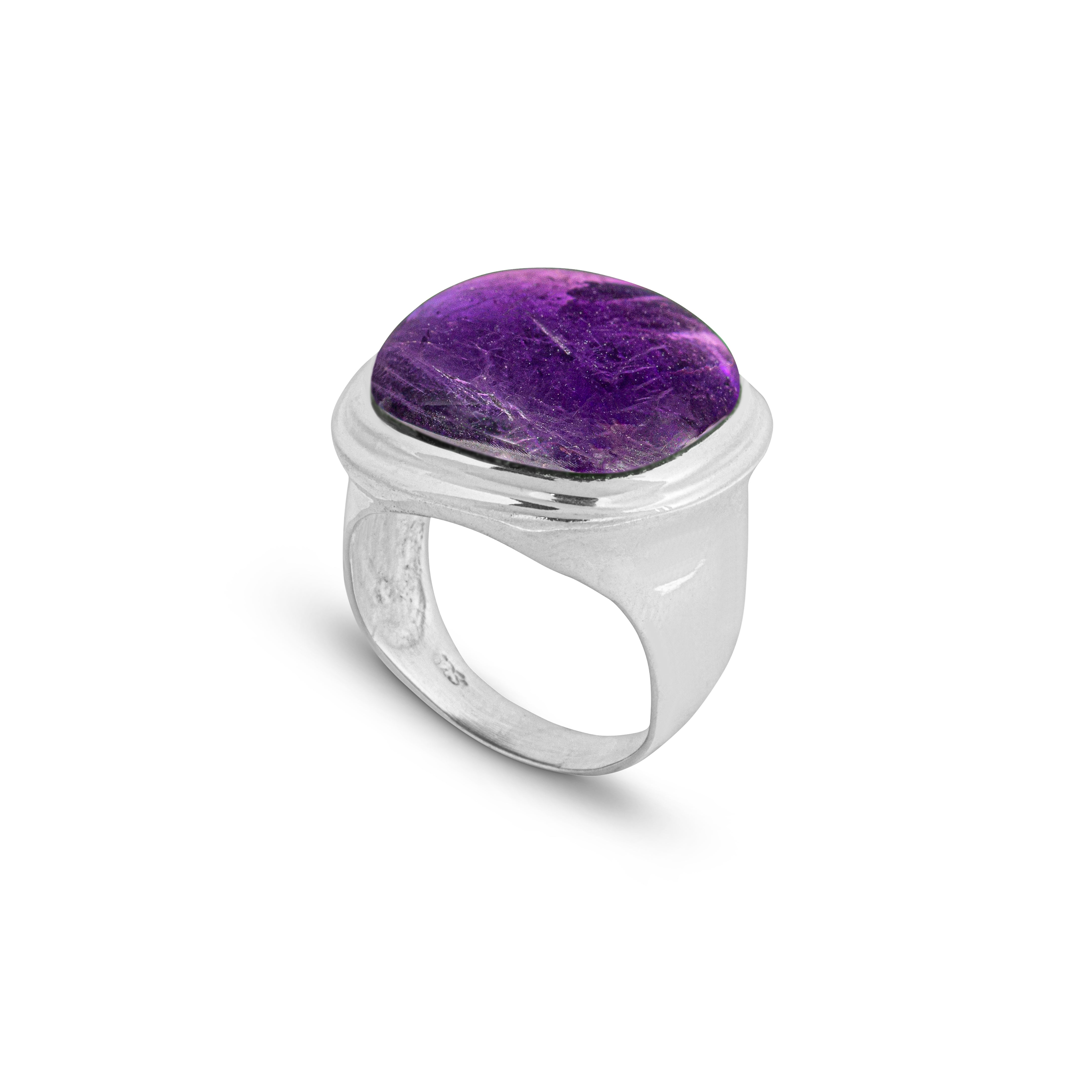 Ware Collective Women's Silver / Purple Amethyst Statement Ring In Multi