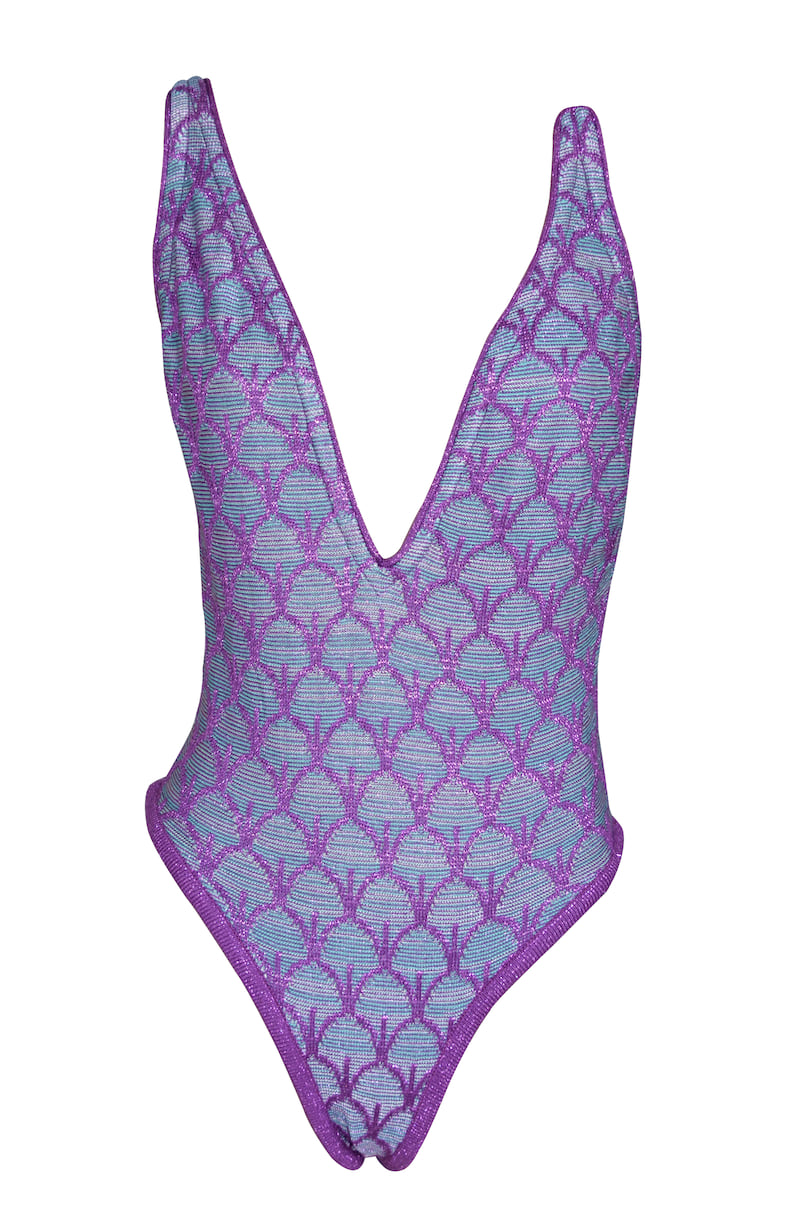 Maria Aristidou Women's Amara One Piece Swimsuit In Brown/purple