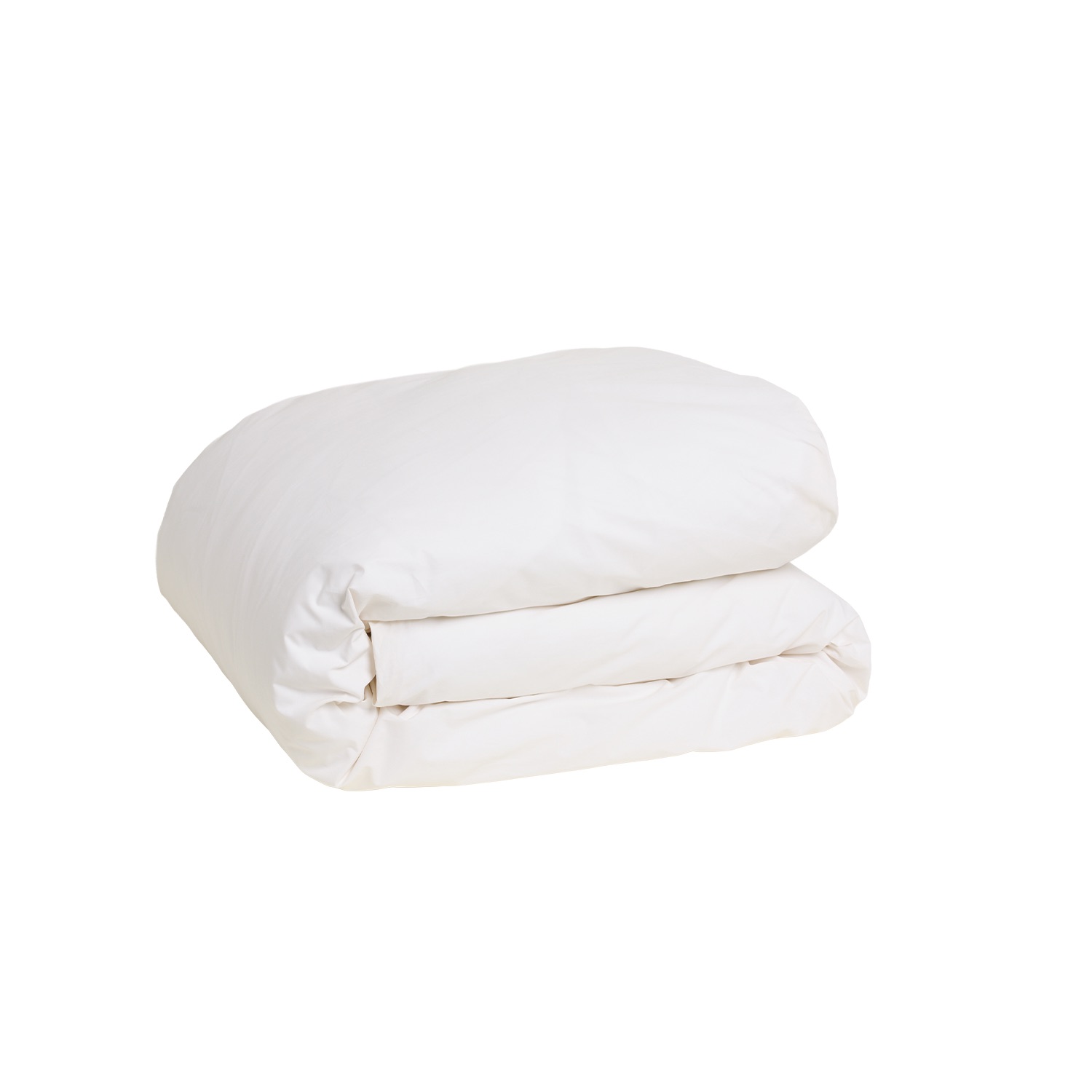 Joro Neutrals Percale Organic Cotton Duvet Cover - Iridescent Ivory In Brown
