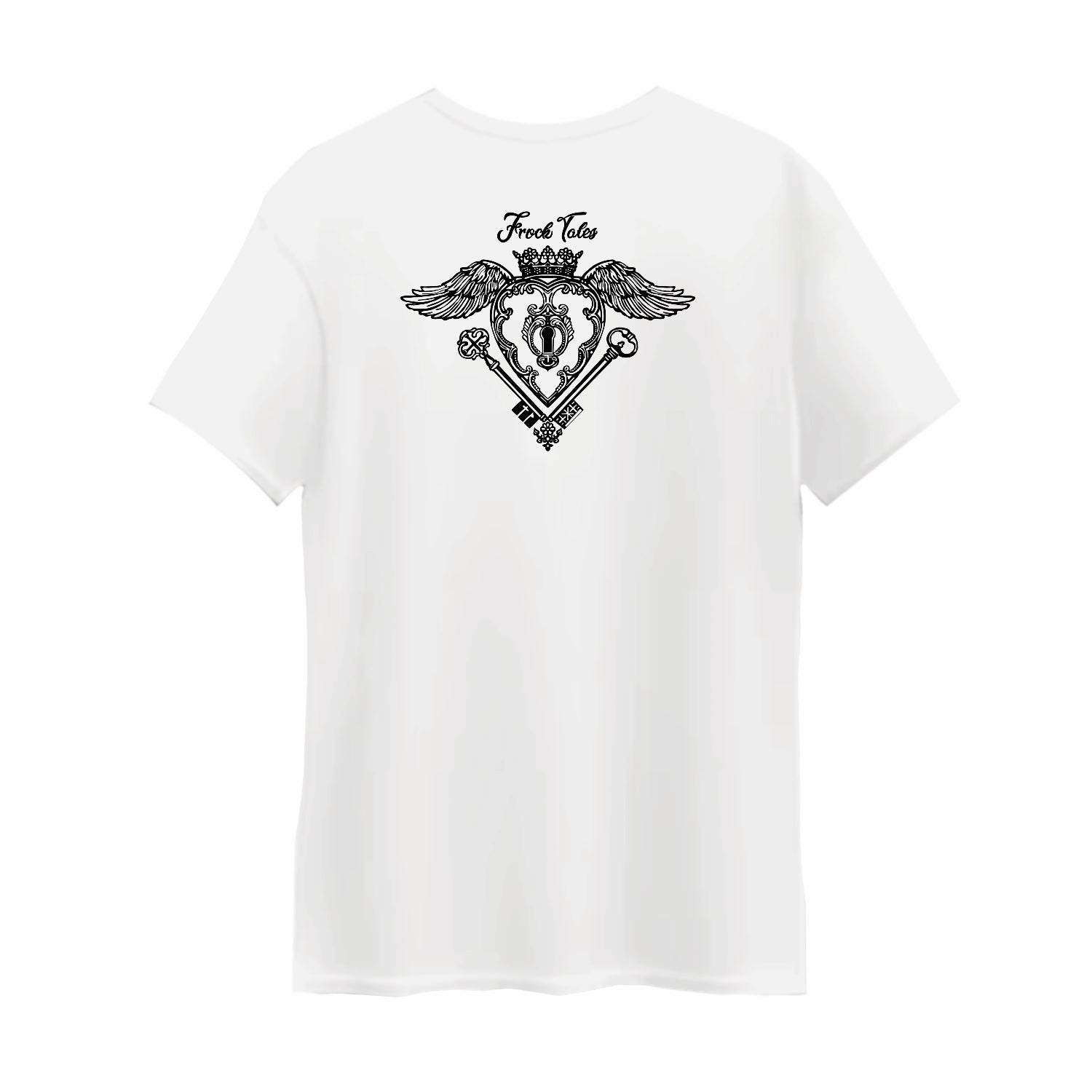 Women’s White Frock Tales Heart Printed Organic Tee L