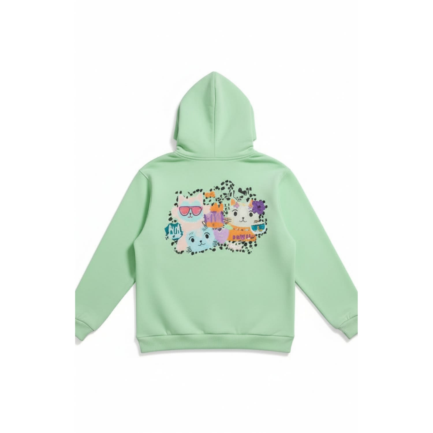 Altra Volta Women's Mint Green Graphic Hoodie