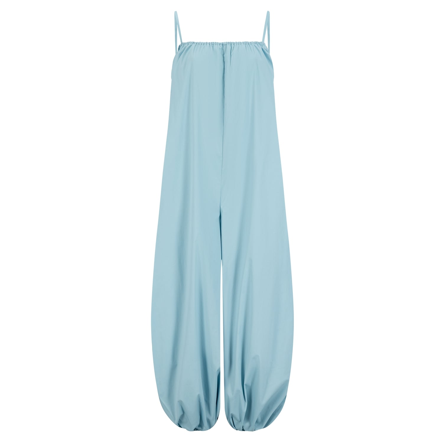 Azzalia Women's Blue Quirky Jumpsuit With Puffed Hemline- Aquatic In Blue
