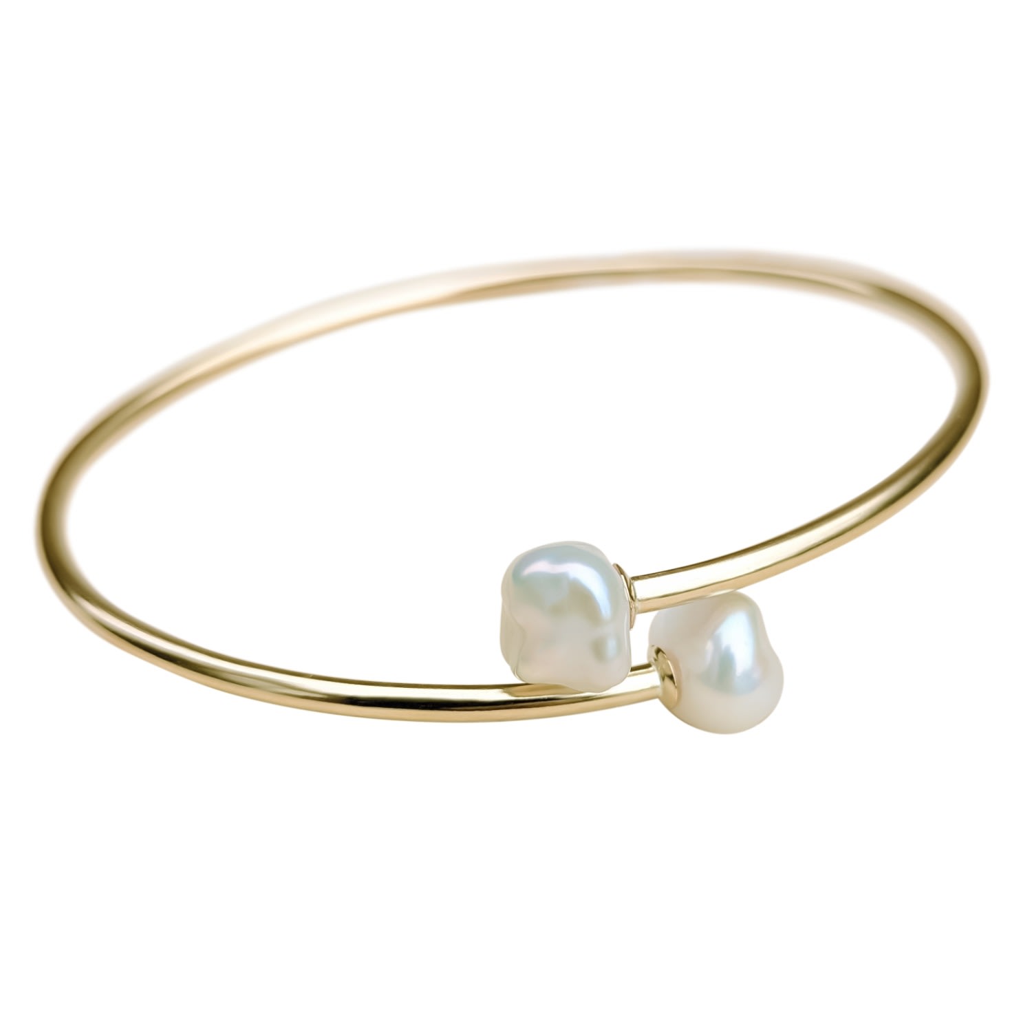 Women’s Tori Flexible Pearl Gold Filled Bangle Kiri & Belle