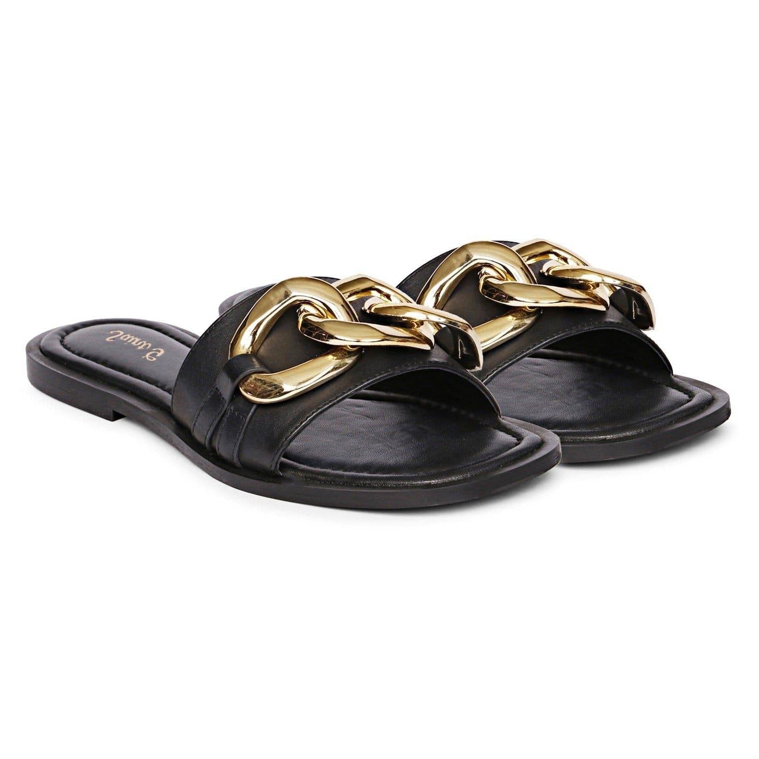 Women’s Alexa Flat Slides - Black 3 Uk Saint G