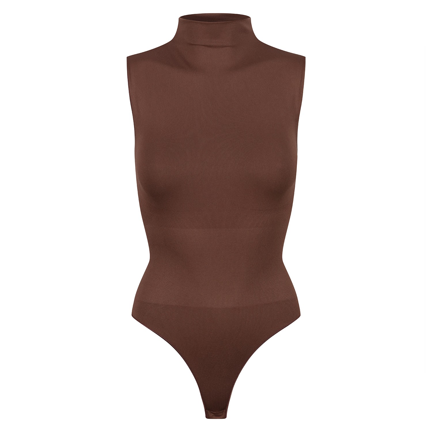 River Island square neck slinky bodysuit in light brown