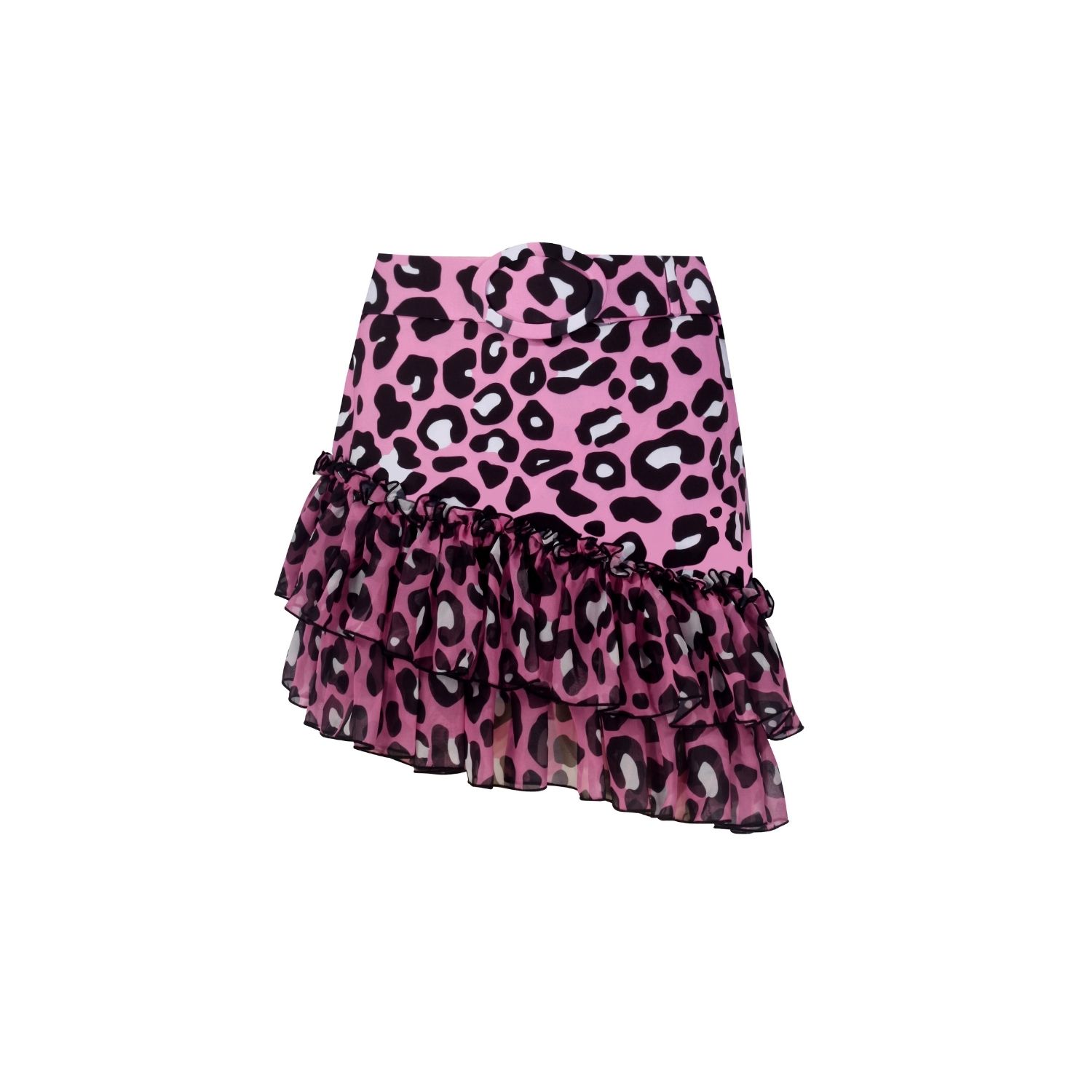 Nur Karaata Women's Pink / Purple Tigra Pink Leo Skirt In Pink/purple