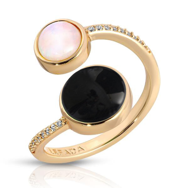 Women’s Black Penelope Wrap Ring - Onyx Leeada Jewelry