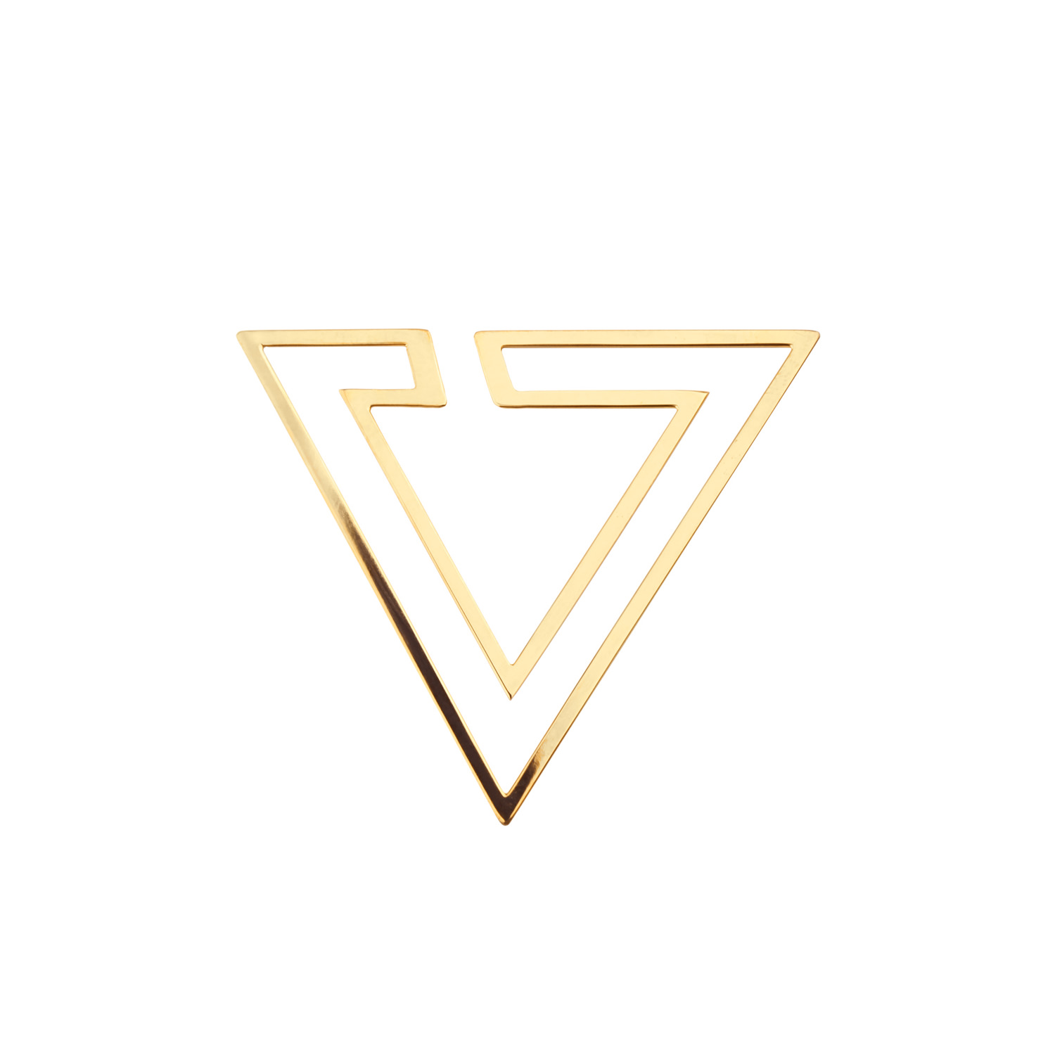 Hota Hota Jewellery Women's Fractal Earring – High Polish – Gold-plated