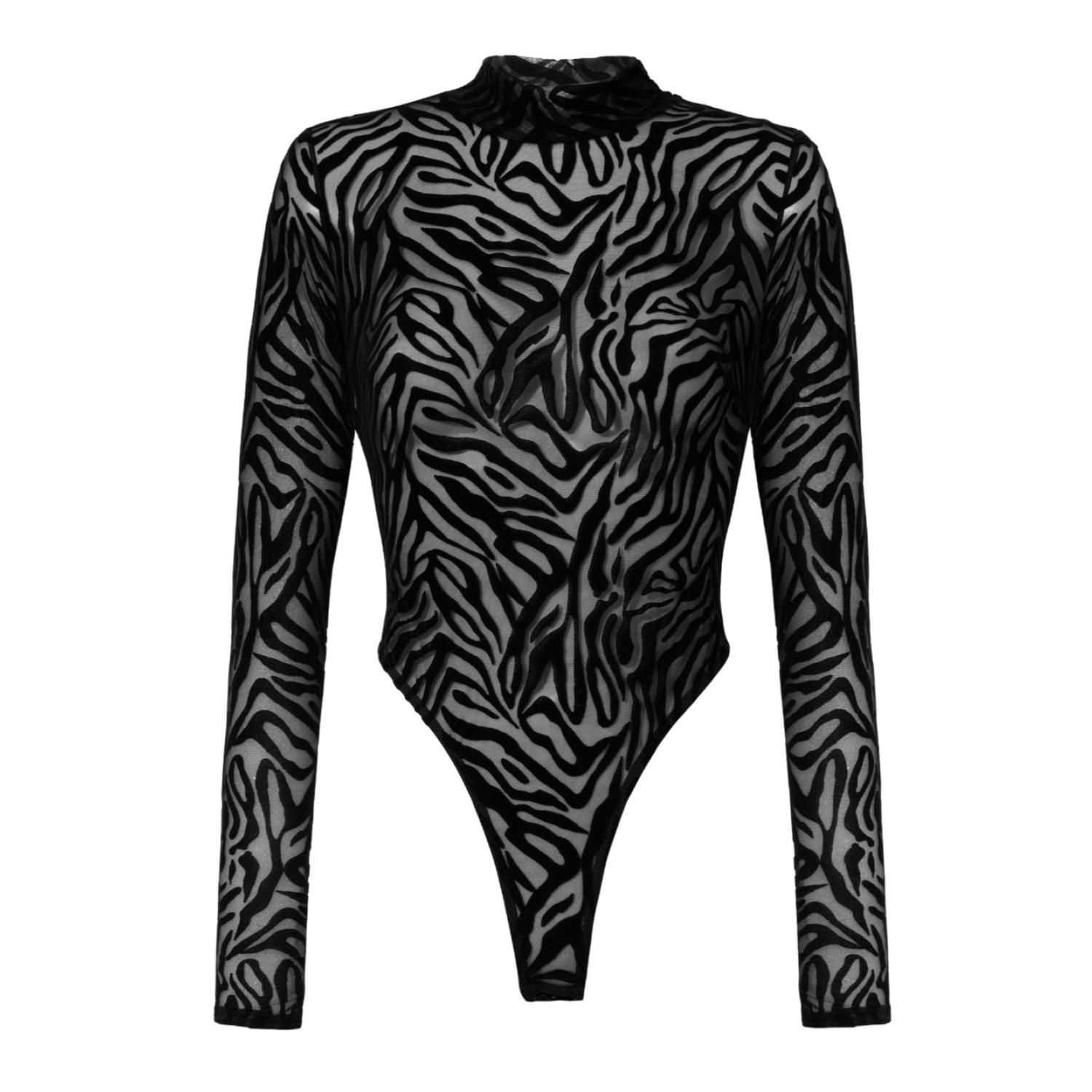 Perilla Women's Kylie Long Bodysuit Black In Black