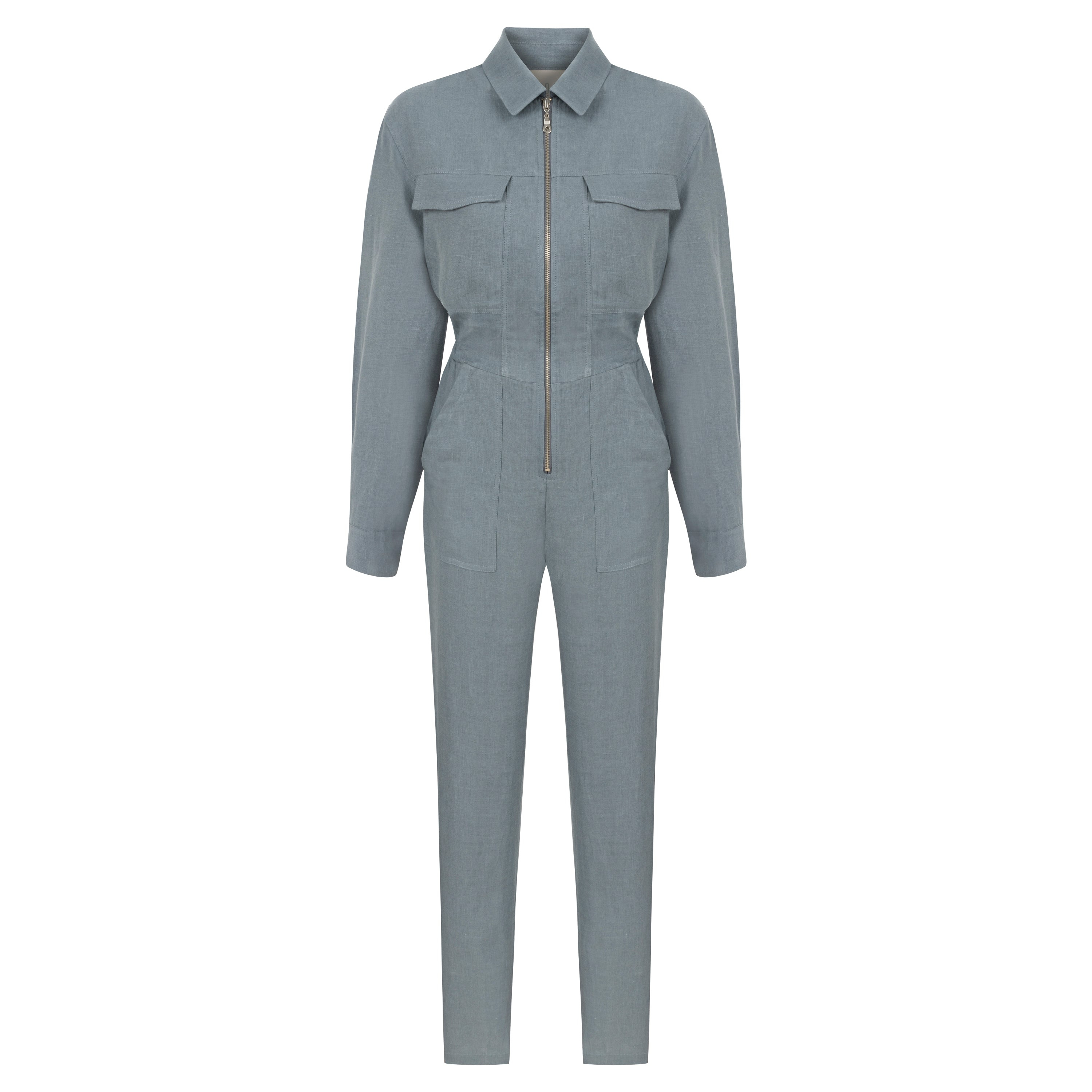 Dor Raw Luxury Women's A Bold Idea Linen Jumpsuit- Grey