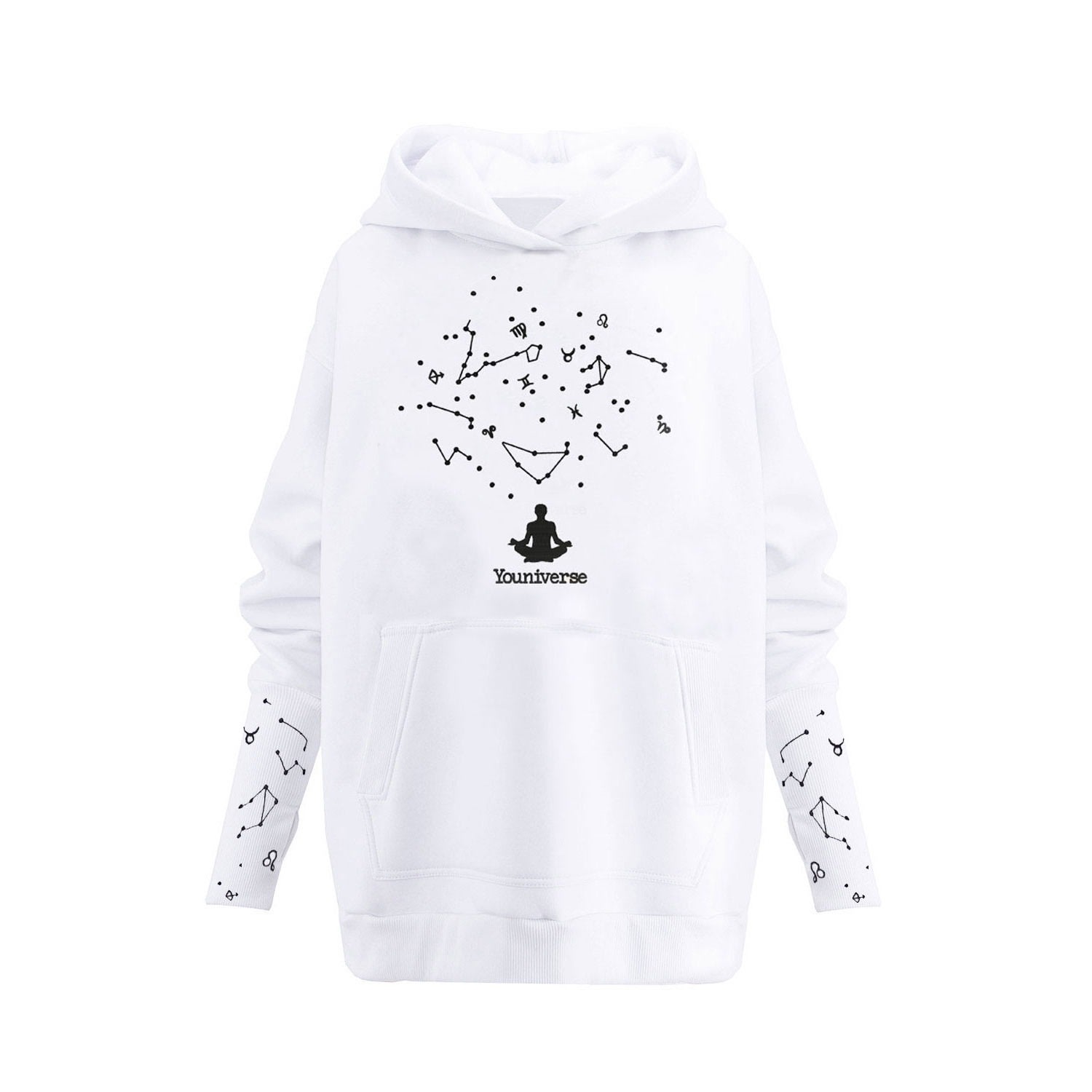 Polar White Embroidered Men’s Hoodie Extra Large Hamza