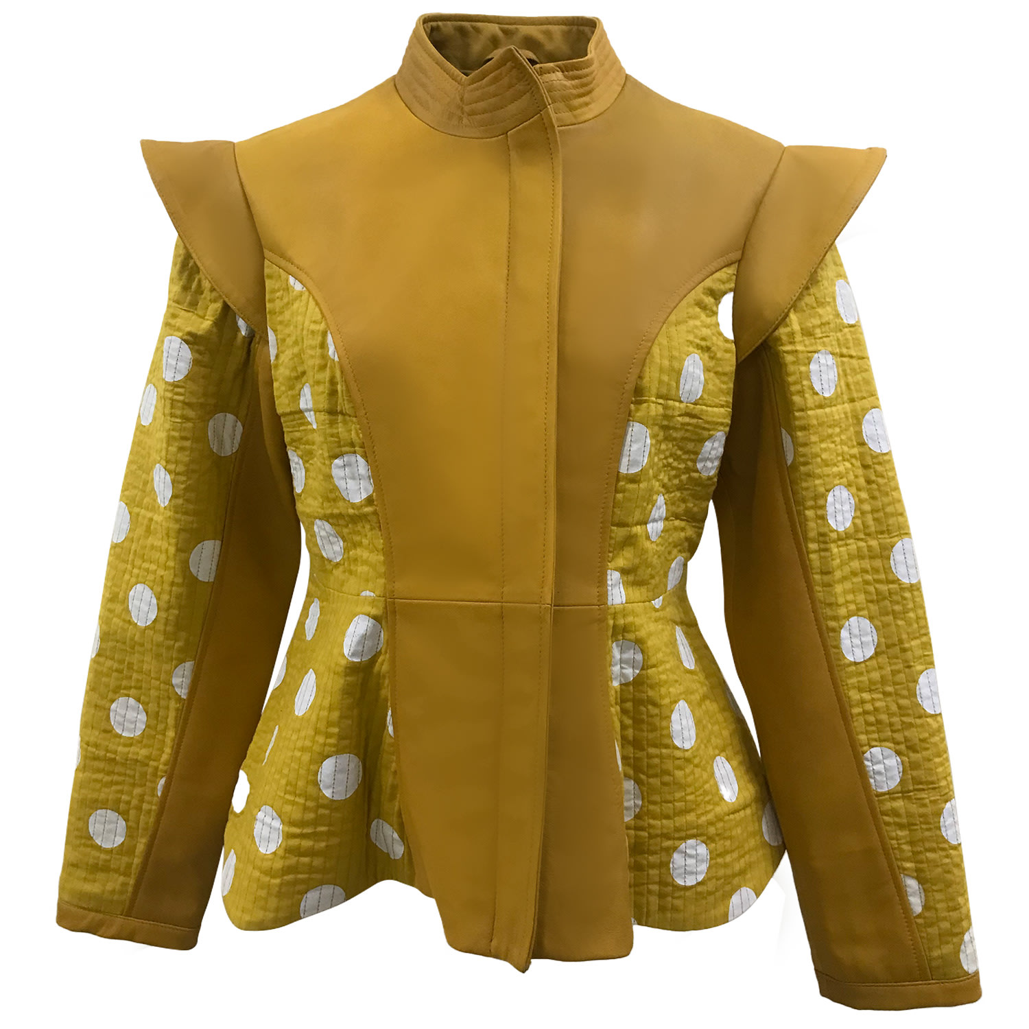 Zasta Studio Women's Yellow / Orange Arion Yellow Blazer Leather Jacket In Yellow/orange
