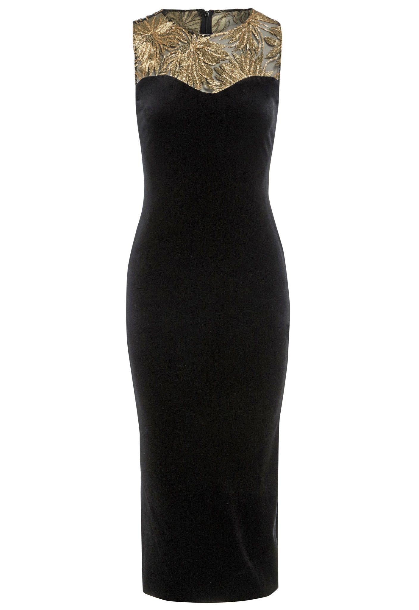 Women’s Gold / Black Sweetheart Neckline Dress Extra Small Sarvin