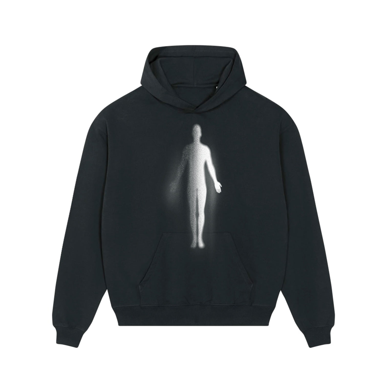 Mysimplicated Cotton Hoodie In Black With Spirit Design In Black
