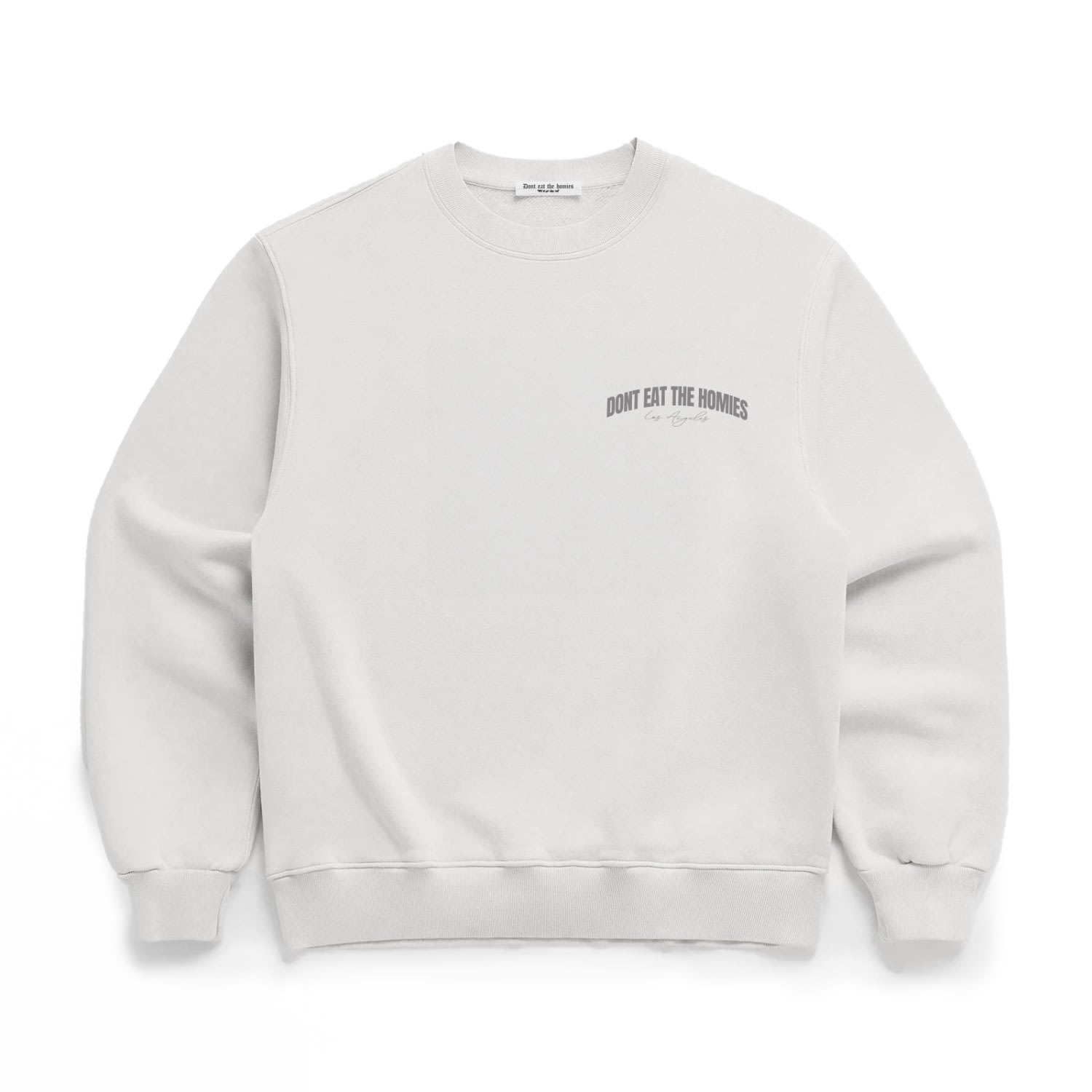 Dont Eat The Homies Arch Crewneck - Grey In Grey