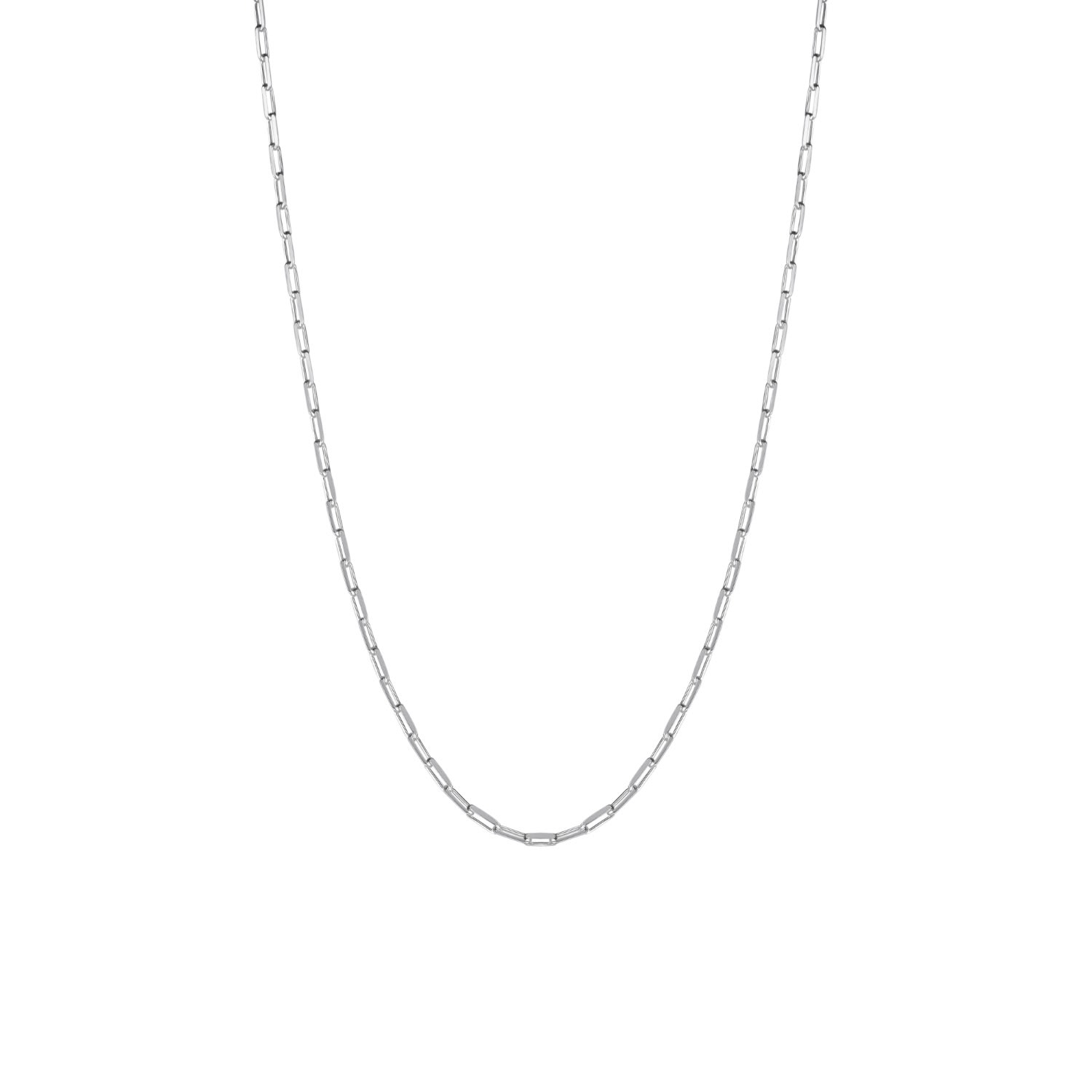 Spero London Women's Rectangular Link Chain Sterling Silver Necklace - Silver In Silver