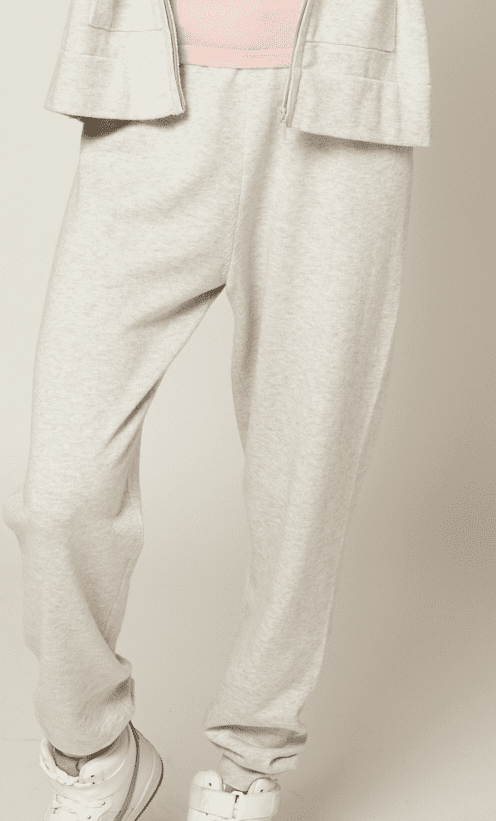 Joggers – Light Grey Marle – Cotton Cashmere -(part of a matching set) -  Sophie Moran