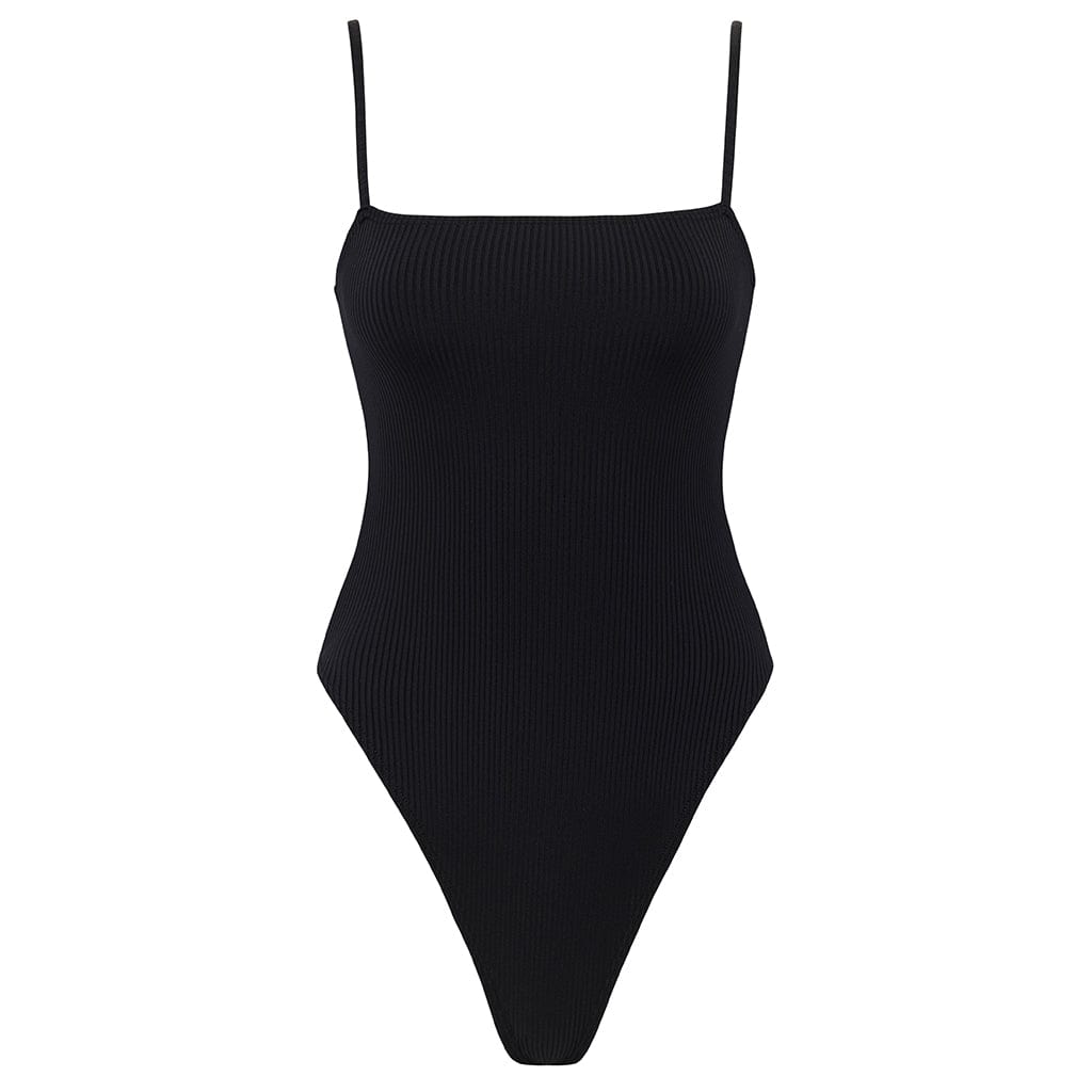 Montce Swim Women's Black Rib Jacelyn One-piece