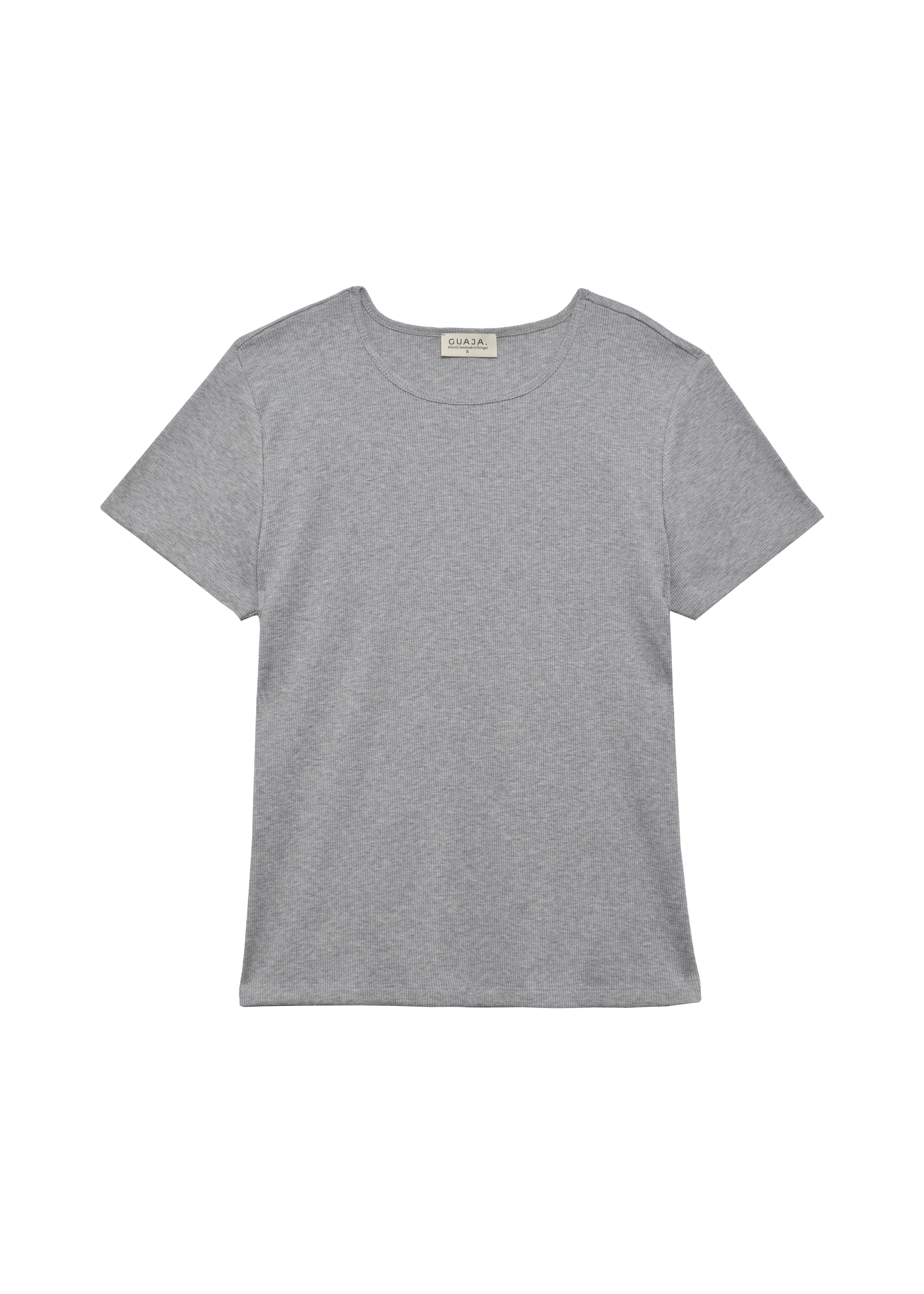 Guaja. Studio Women's Grey Classic Loose Ribbed T-shirt In Grey