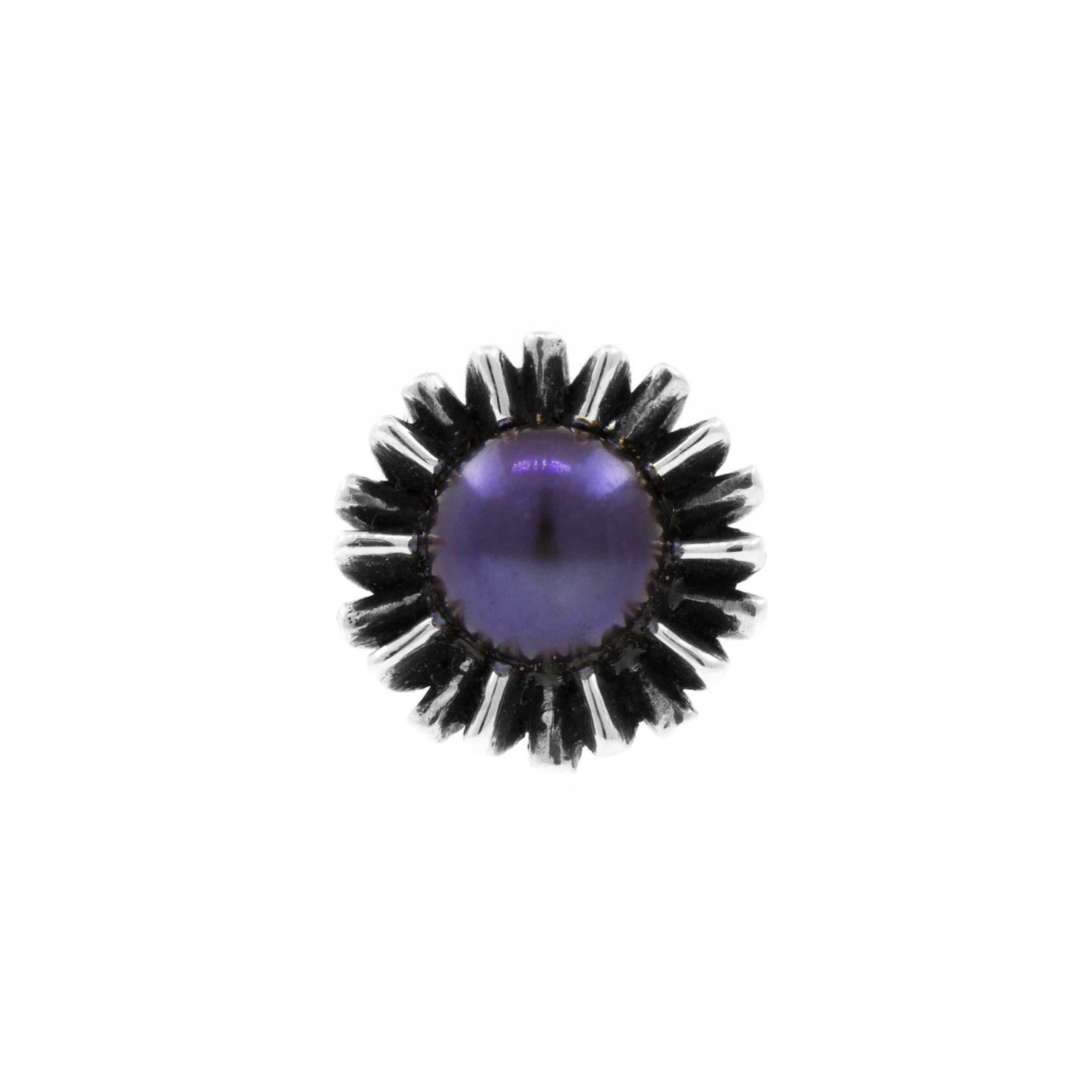 Lee Renee Men's Silver Dahlia Bud Pearl Lapel Pin/tie Pin In Silver
