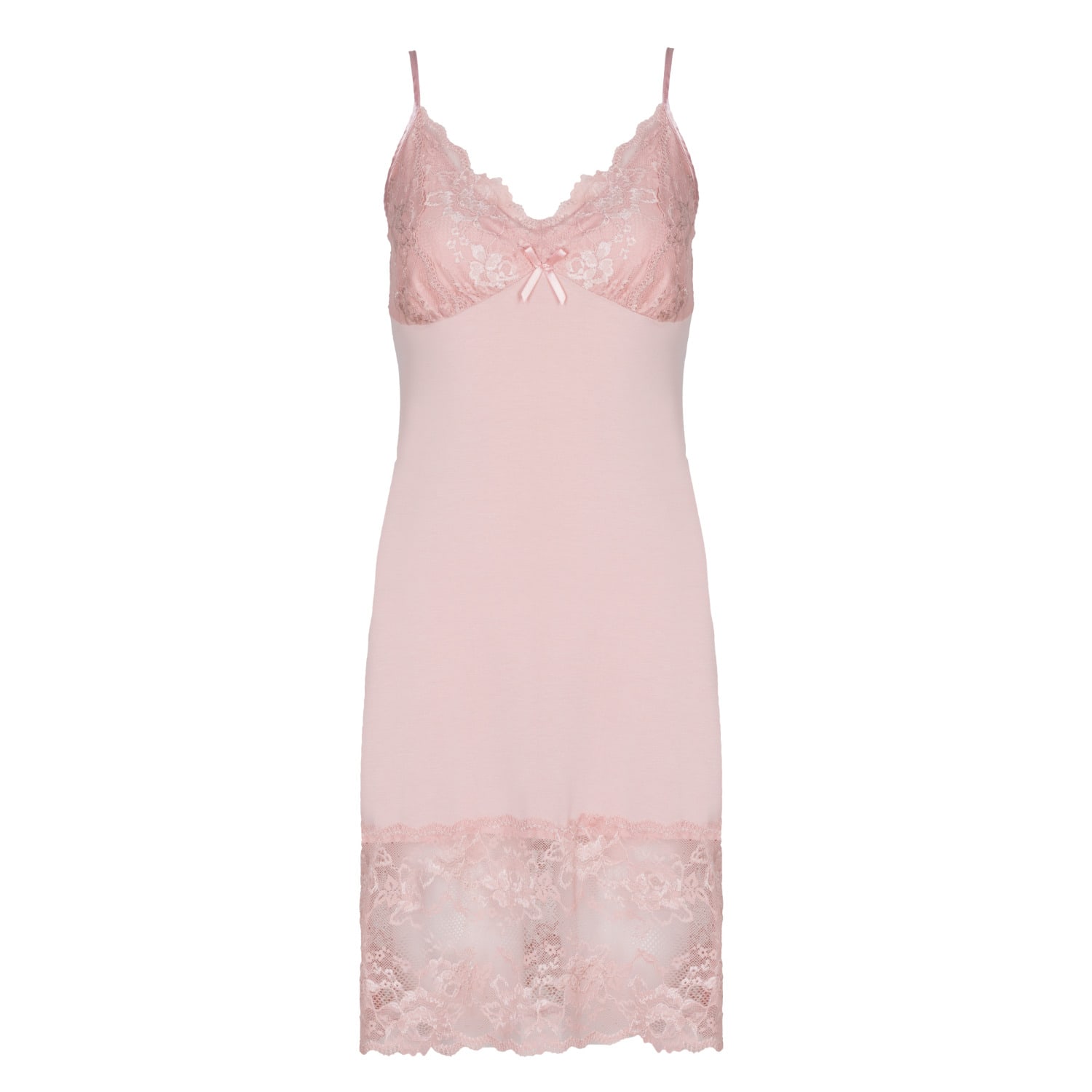 Oh!zuza Night&day Women's Pink / Purple Classic Lace Chemise Nightdress - Pink & Purple In Pink/purple