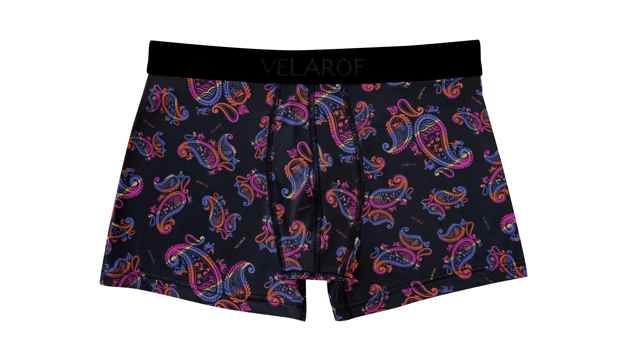 Velarof Men's Black Wa Paisley In Black