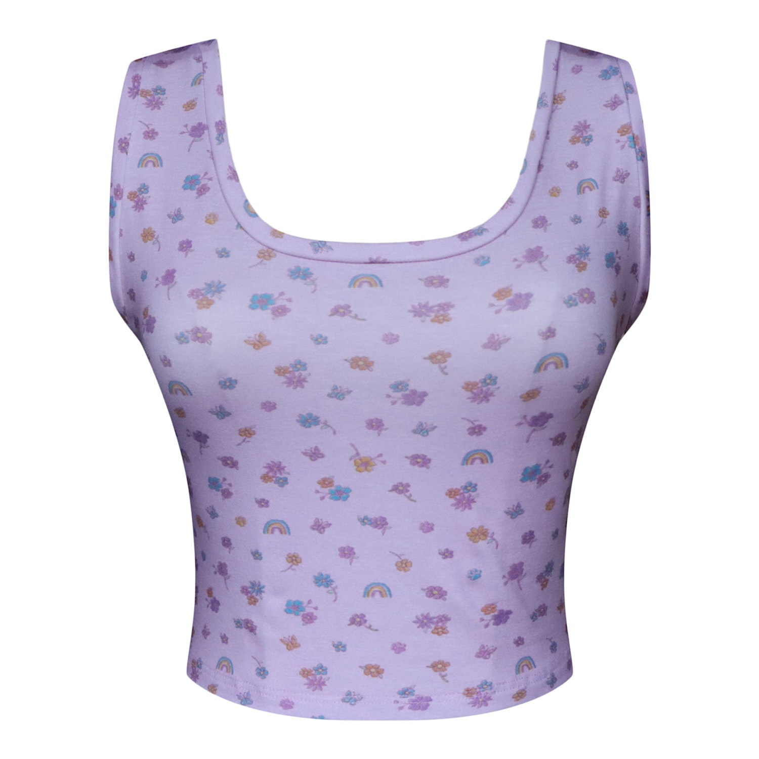Cloud Haven Women's Pink / Purple  Ditsy Floral Tank In Pink/purple