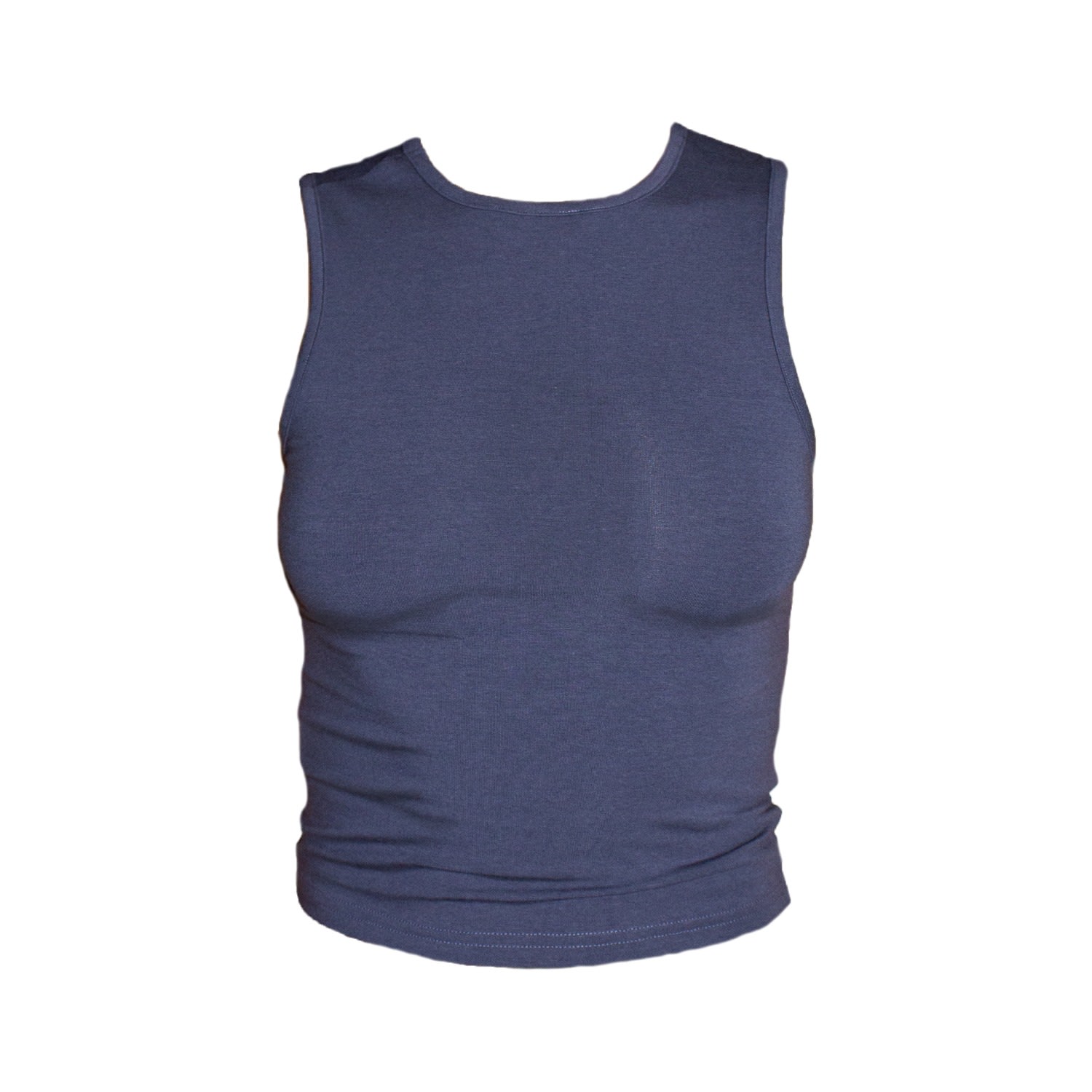 Women’s Oregen Bamboo Tank In Smoky Blue Medium Aunad