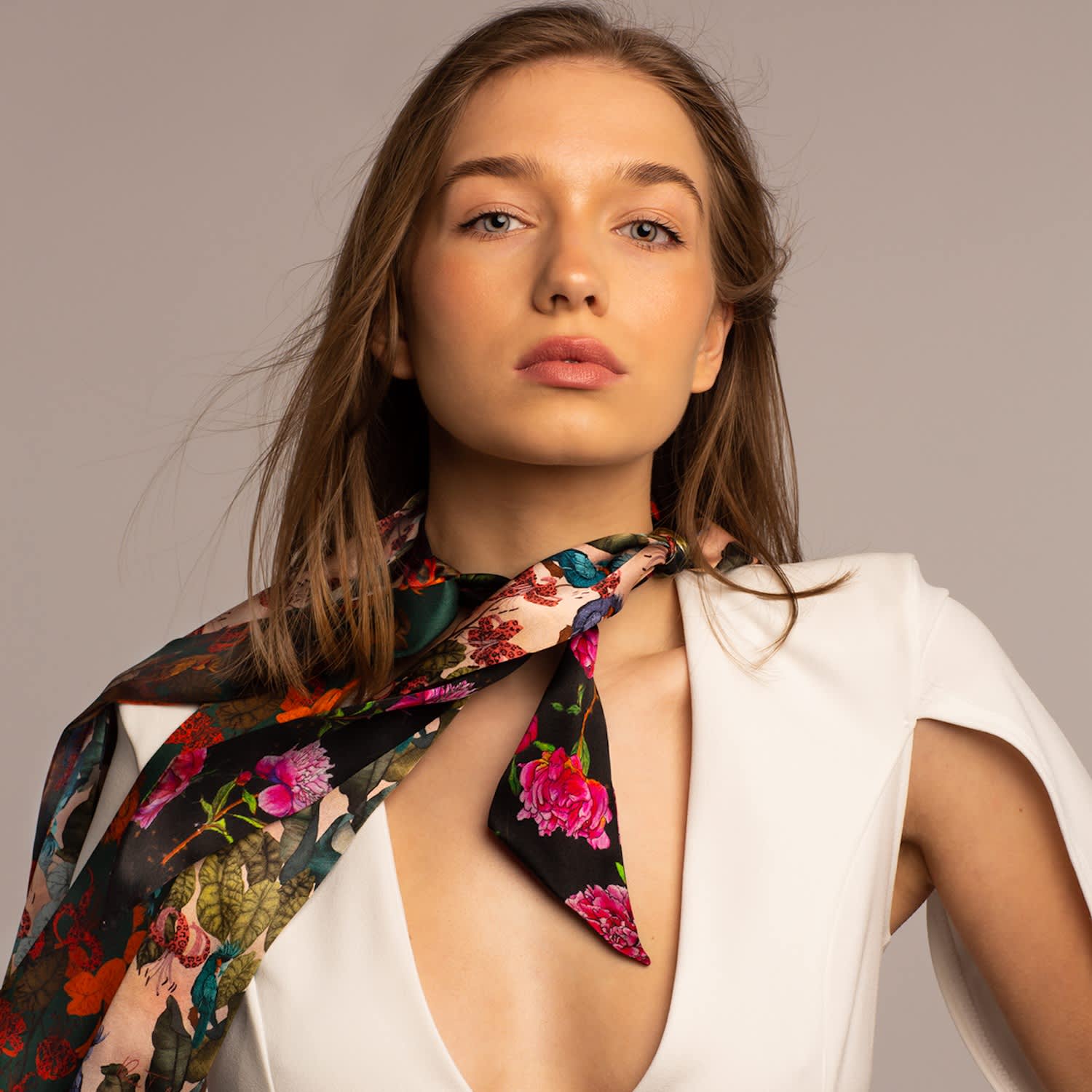 The Beauty Of Diversity Silk Ribbon Scarf Multicolour - Ilona Tambor