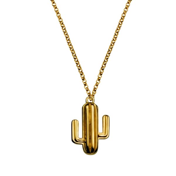 GUCCI WOMEN'S LARGE CACTUS NECKLACE - GOLD