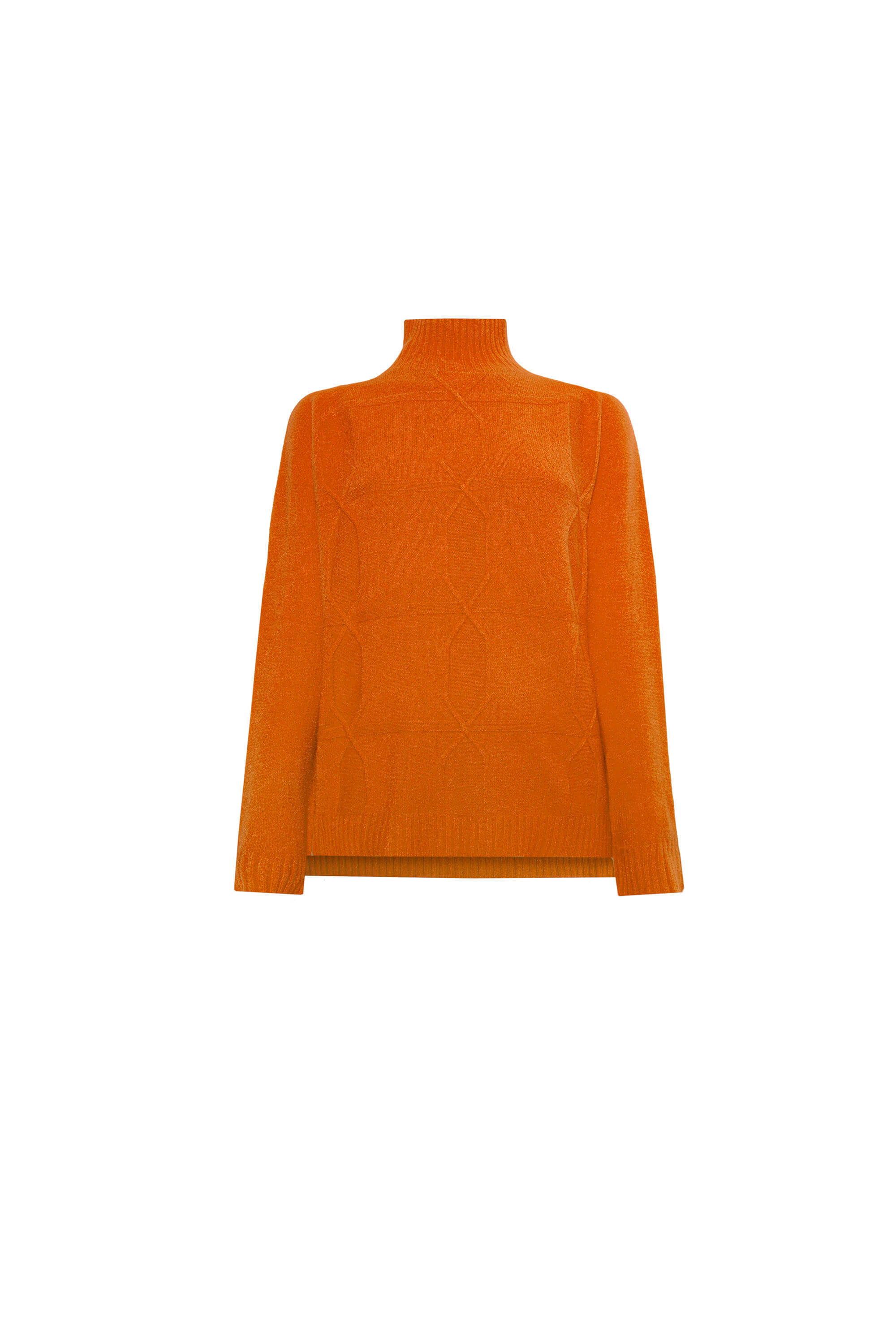 James Lakeland Women's Yellow / Orange Cross Diamond Knit Orange