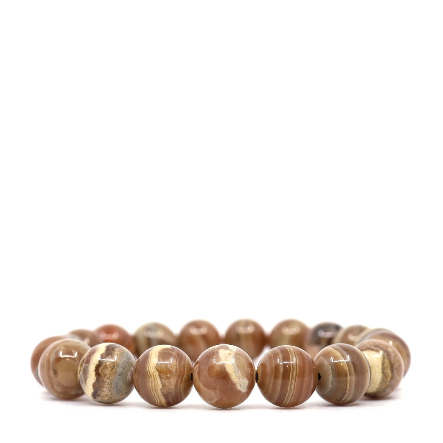 Shar Oke Men's Natural Brown Rhodochrosite Bracelet In Brown