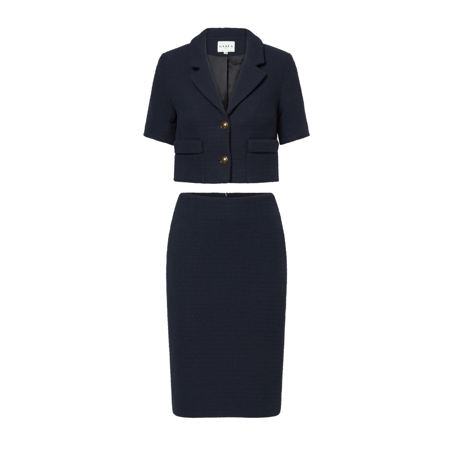 Gaala Blue Martina Tweed Two Piece In Blue