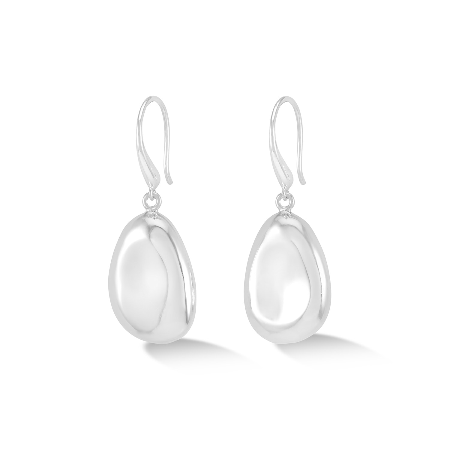 Women’s Large Pebble Drop Earrings In Silver Dower & Hall