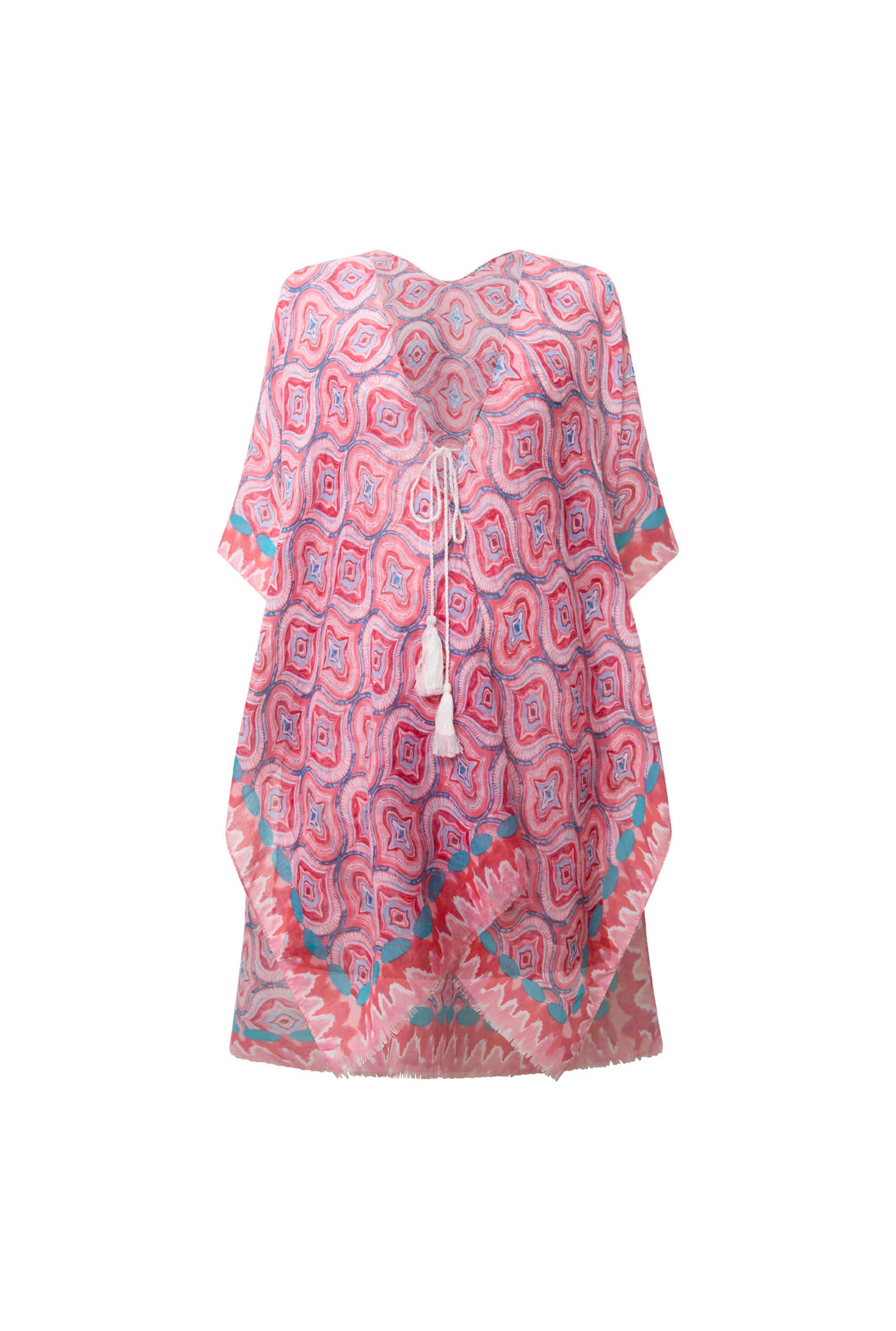 James Lakeland Women's Geometric Print Red Kaftan