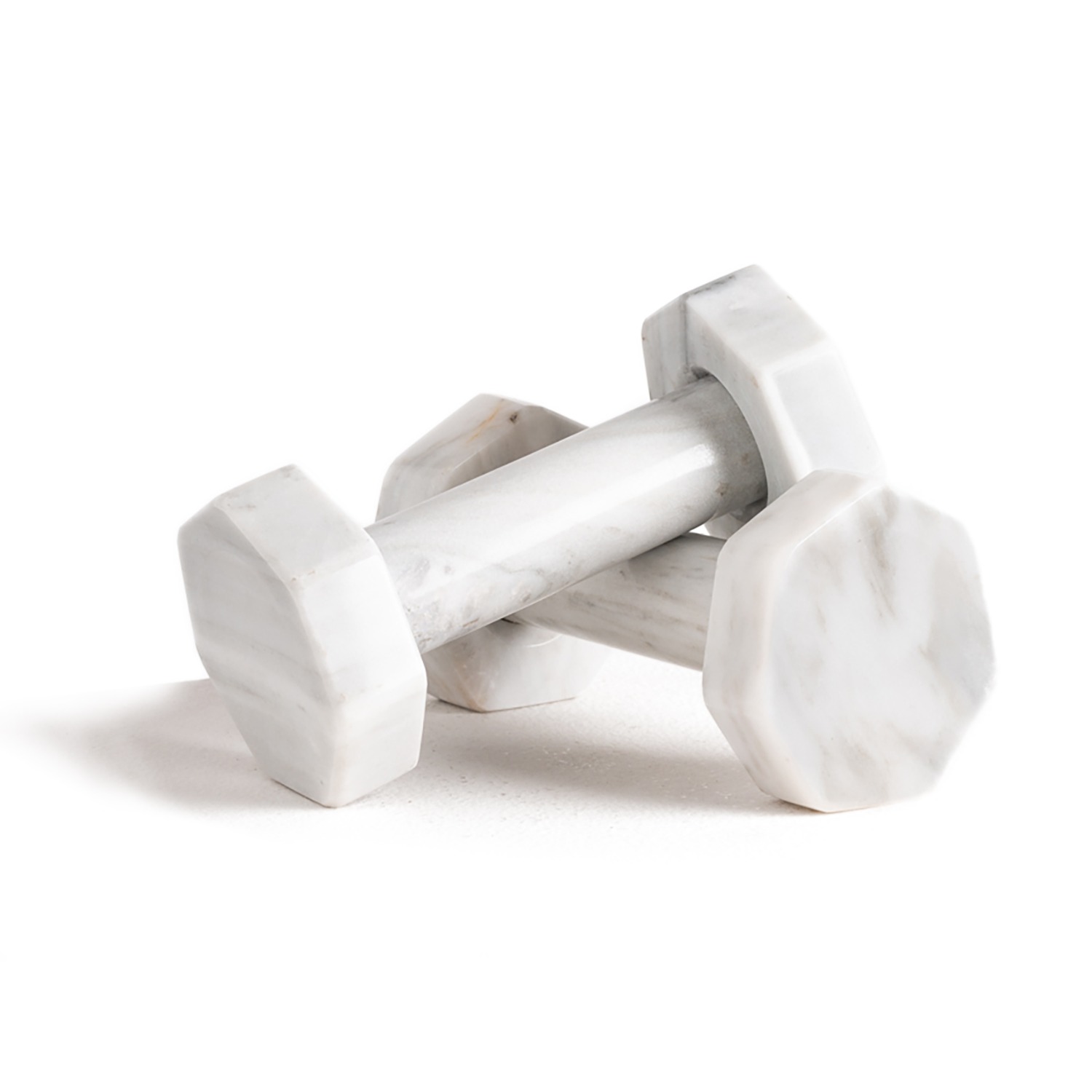 Gym Dumbbells 1.5 Kilo Piece - White Marble | And Jacob | Wolf