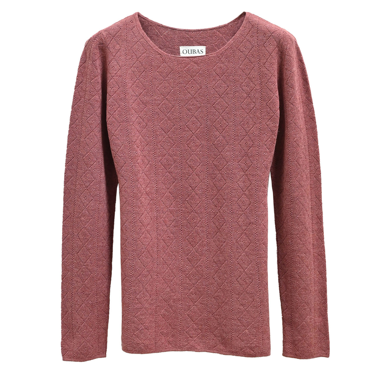 Oubas Women's Pink / Purple Tricot De Peau, Fine Merino Base Layer In Heather