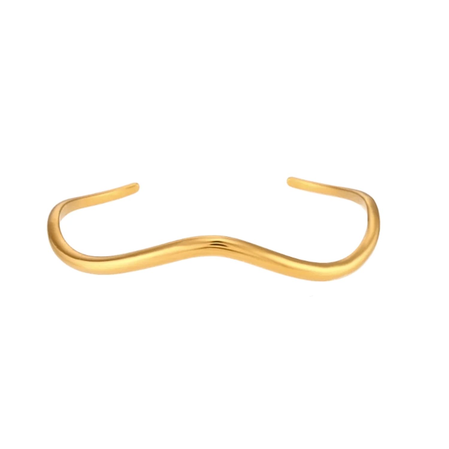 Olivia Le Women's Wave Minimalist Gold Cuff Bracelet