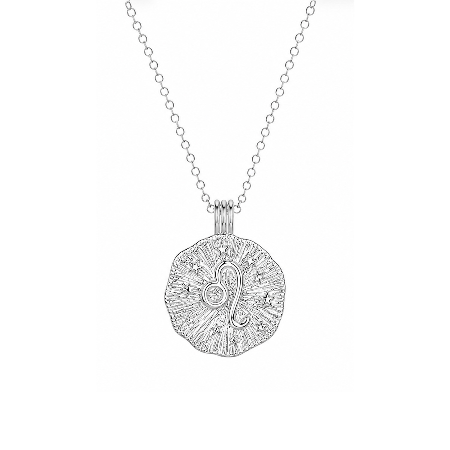 Zoe And Morgan Women's Sun In Leo Necklace - Sterling Silver In Blue