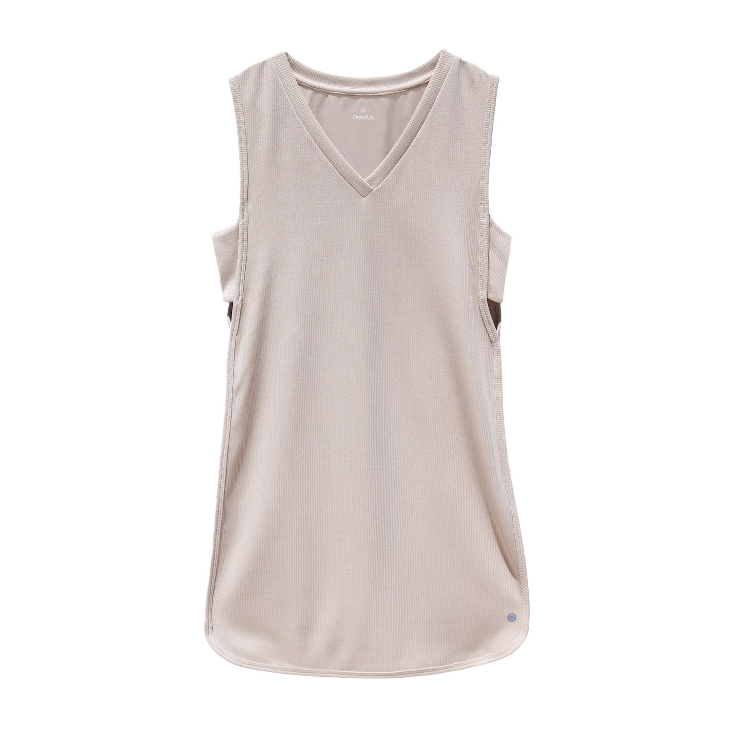 One Of Us Women's Neutrals Helen Can Be Anywhere Anytime V-neck Side Cut-out Dress - Sand
