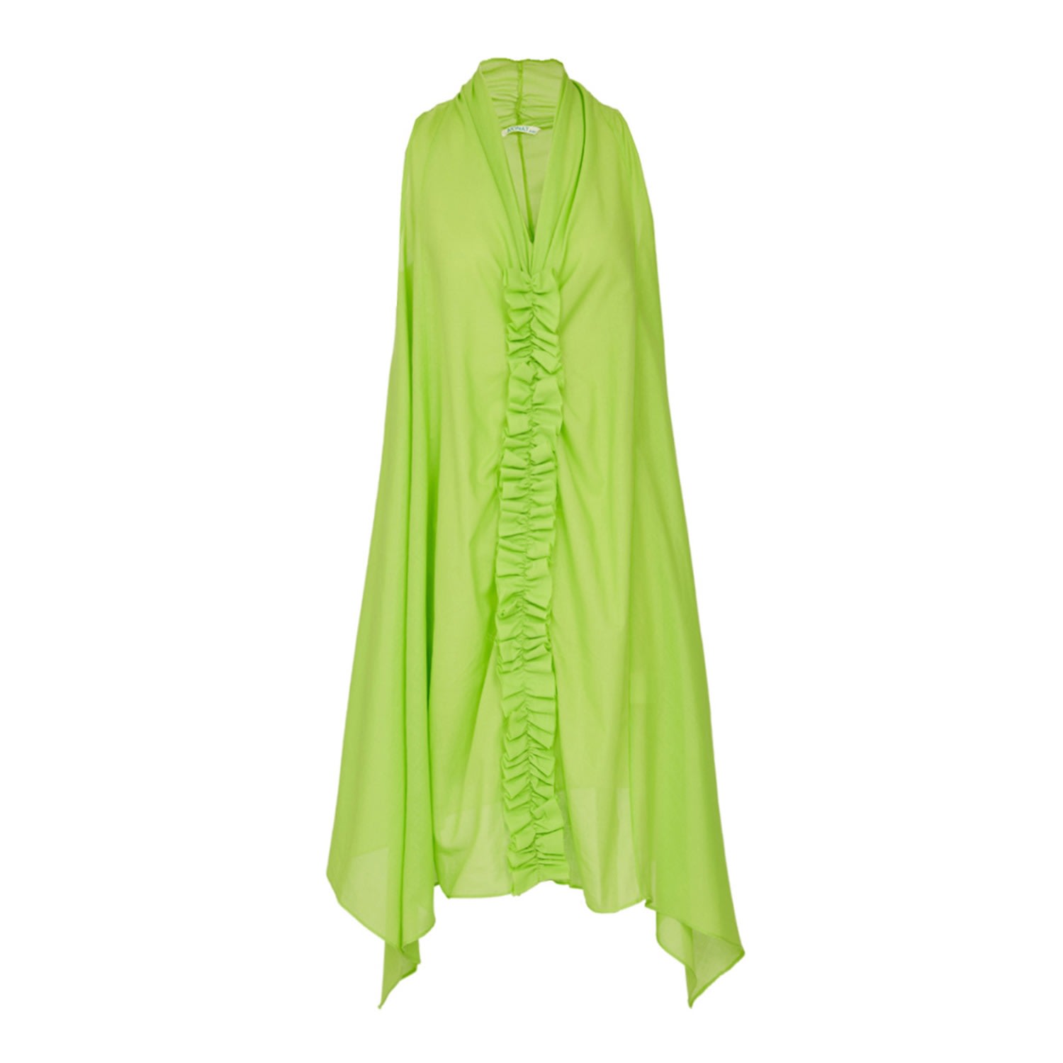N'onat Women's Cozy Organic Cotton Dress With Ruffles In Green