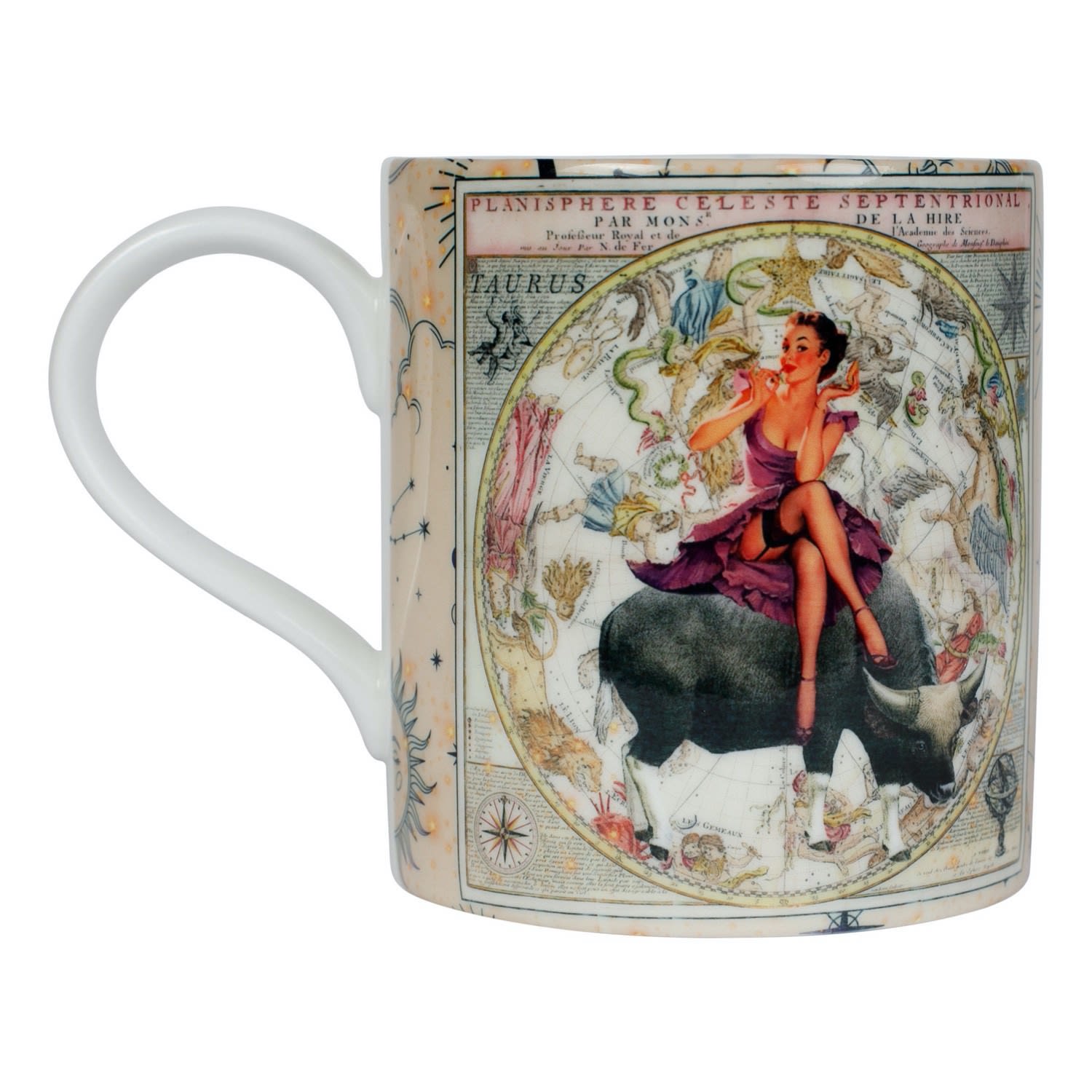 Gold Taurus Zodiac Bone China Mug Myrtle & Mary