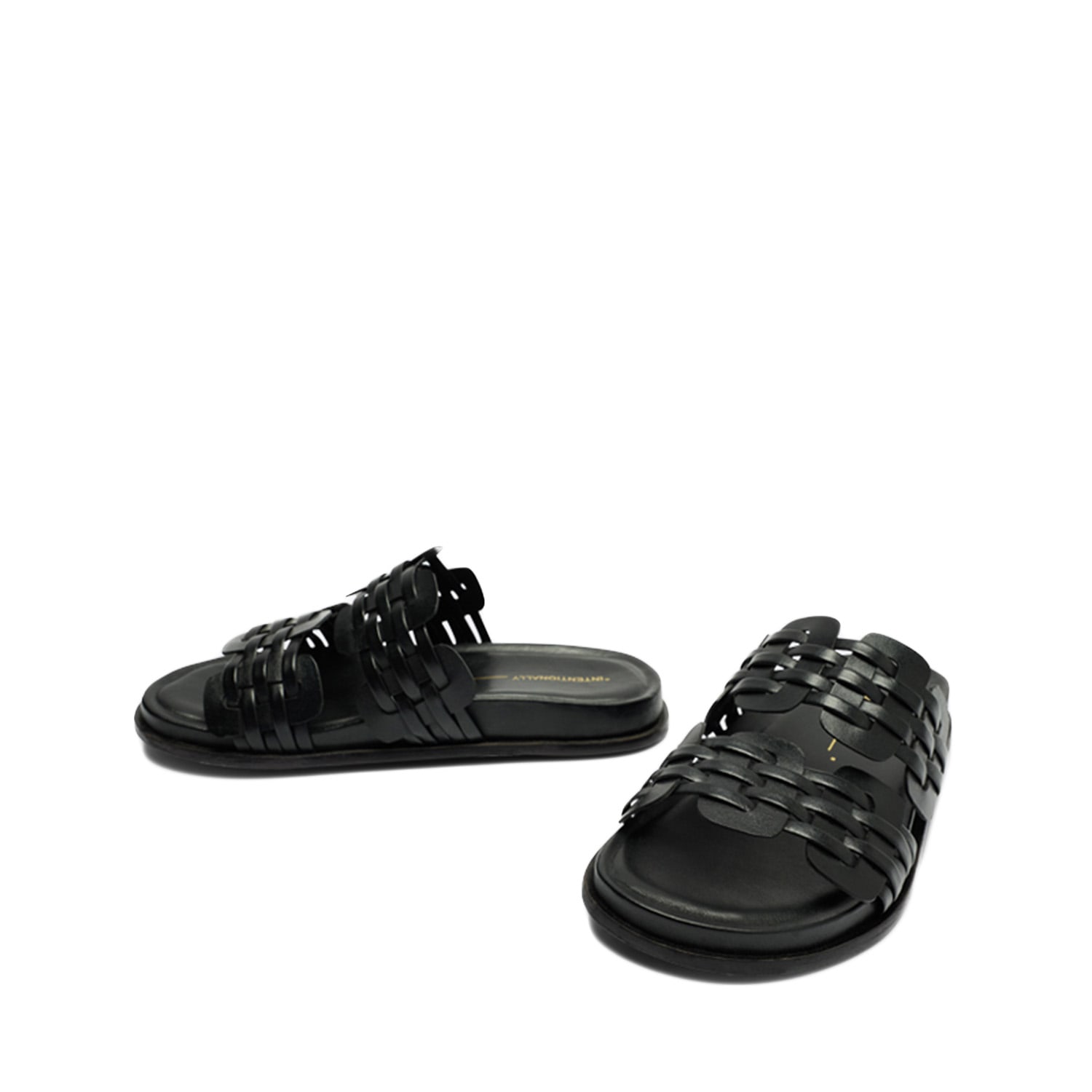 Intentionally Blank Women's Brian Sandal-black In Black