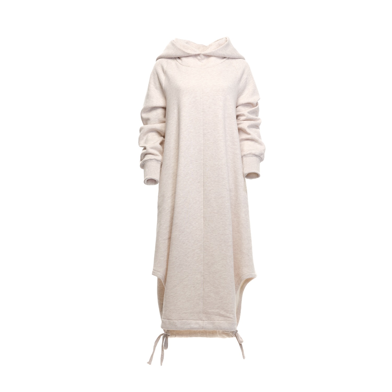 ★2024SS新作★KIRSH★LAYERED HOODIE WOVEN DRESS grey_relaxed_hoodie_dress_TCW4