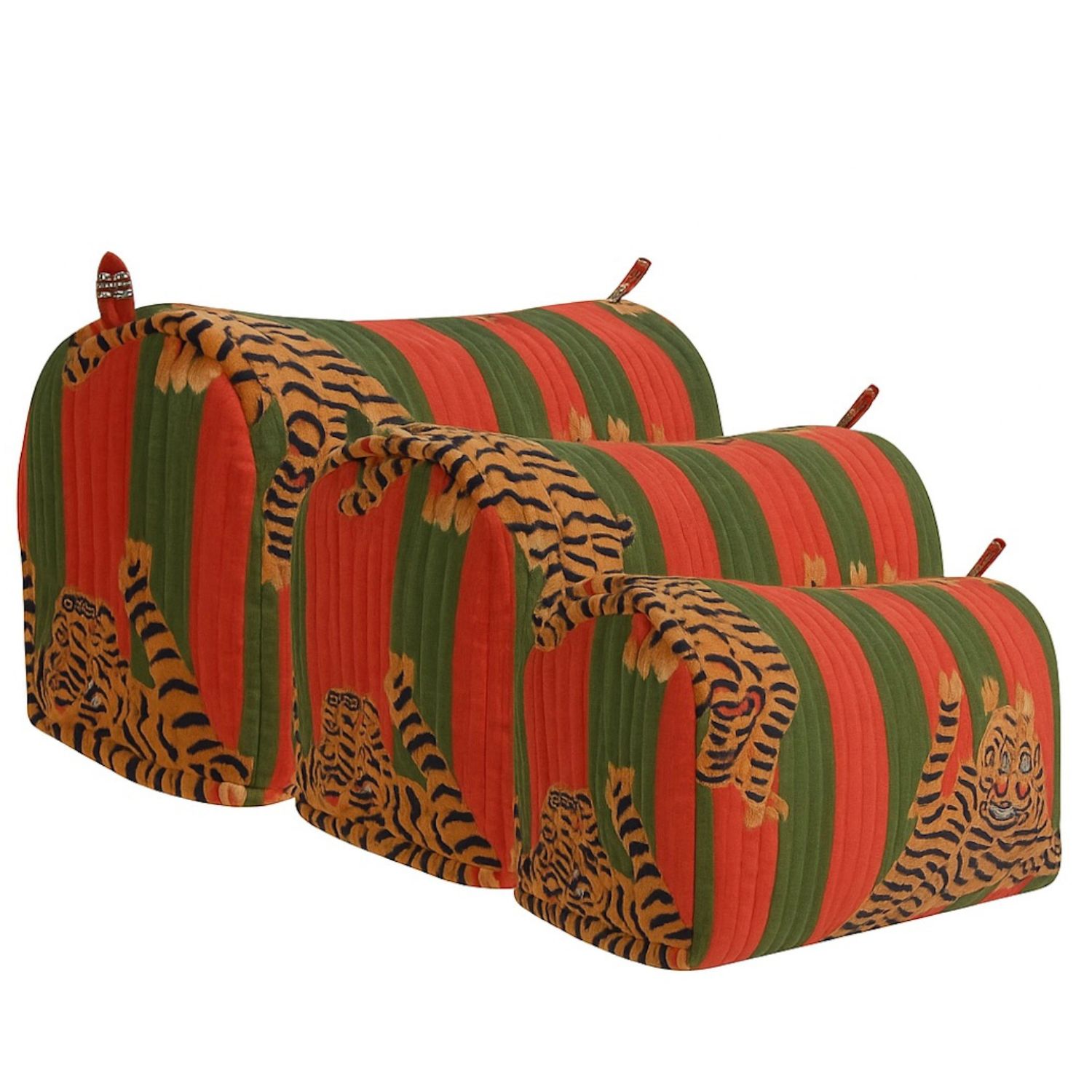 Conscious Yoga Collective Green / Orange The Tibetan Tiger Travel Set In Green & Orange In Multi