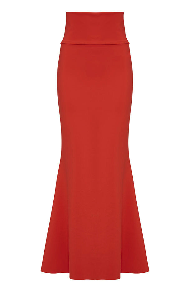 Sdress Women's Black / Blue / Red Amata Comfortably Sculpting Long Skirt Red In Black/blue/red