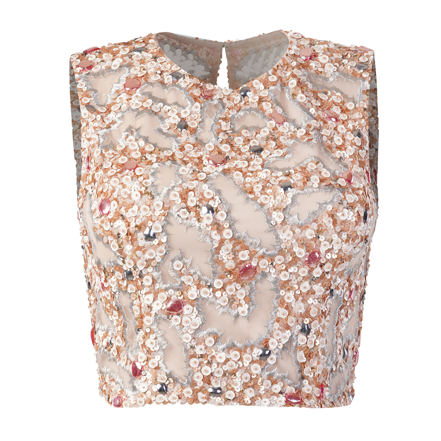 Raishma Women's Pink Blush Crop Top In Multi