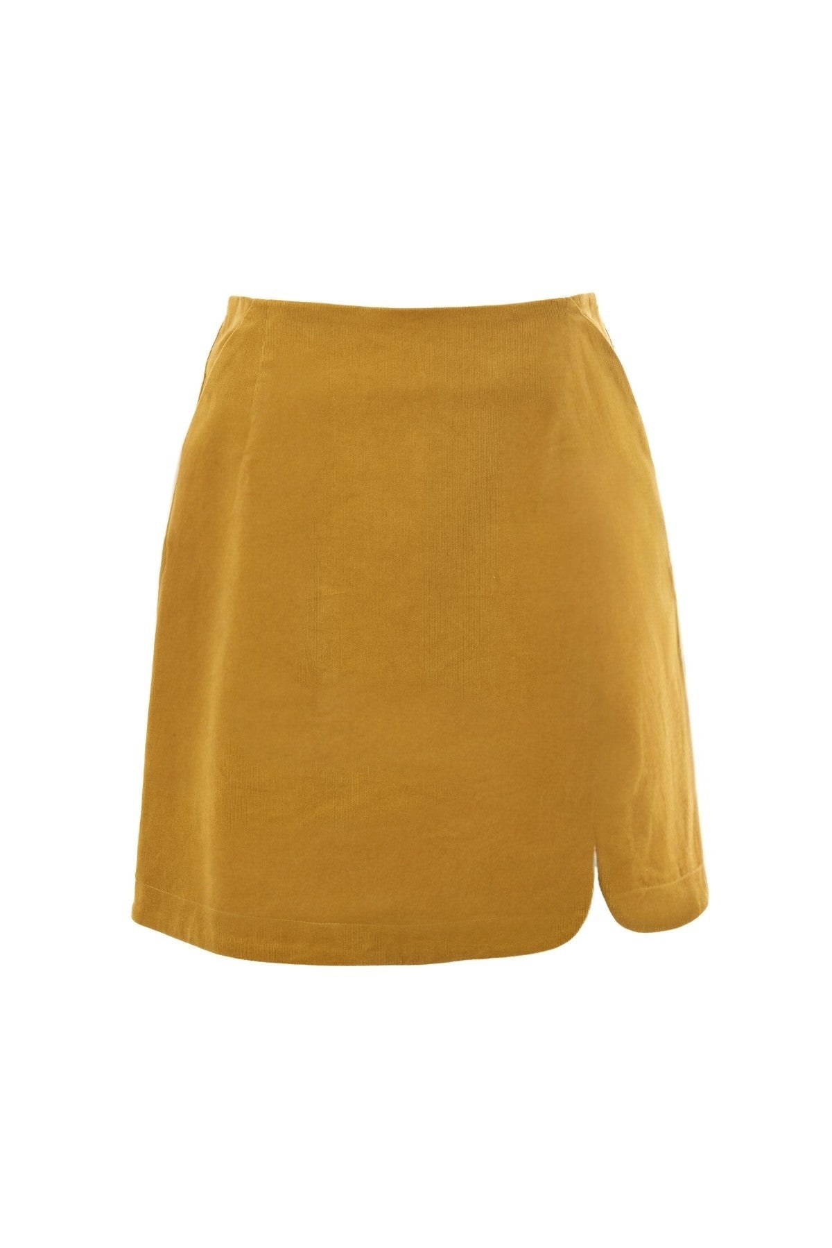 Louche Women's Yellow / Orange Ria Babycord A-line Mini Skirt - Mustard In Yellow/orange