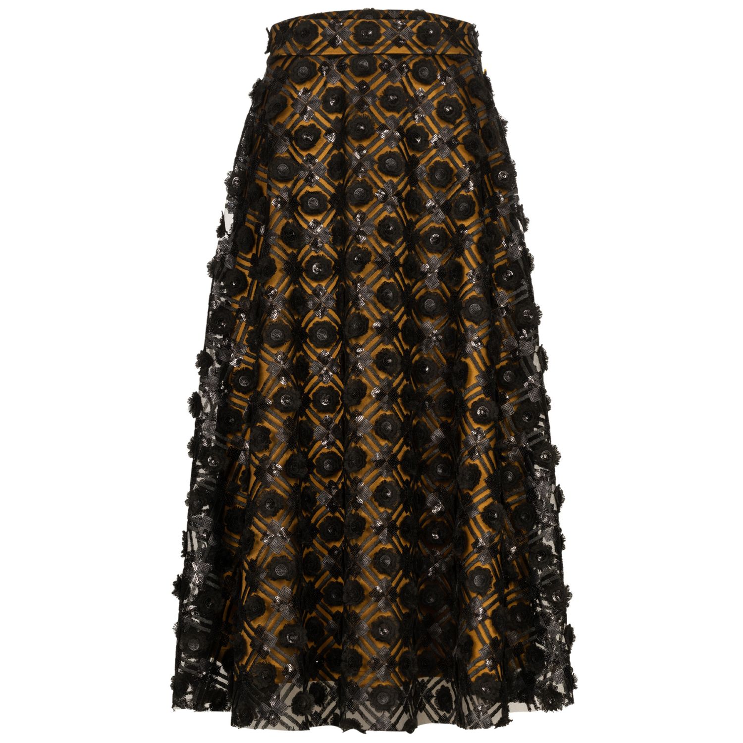 Marianna Déri Women's Gold Sequin Embellished Midi Skirt In Gold